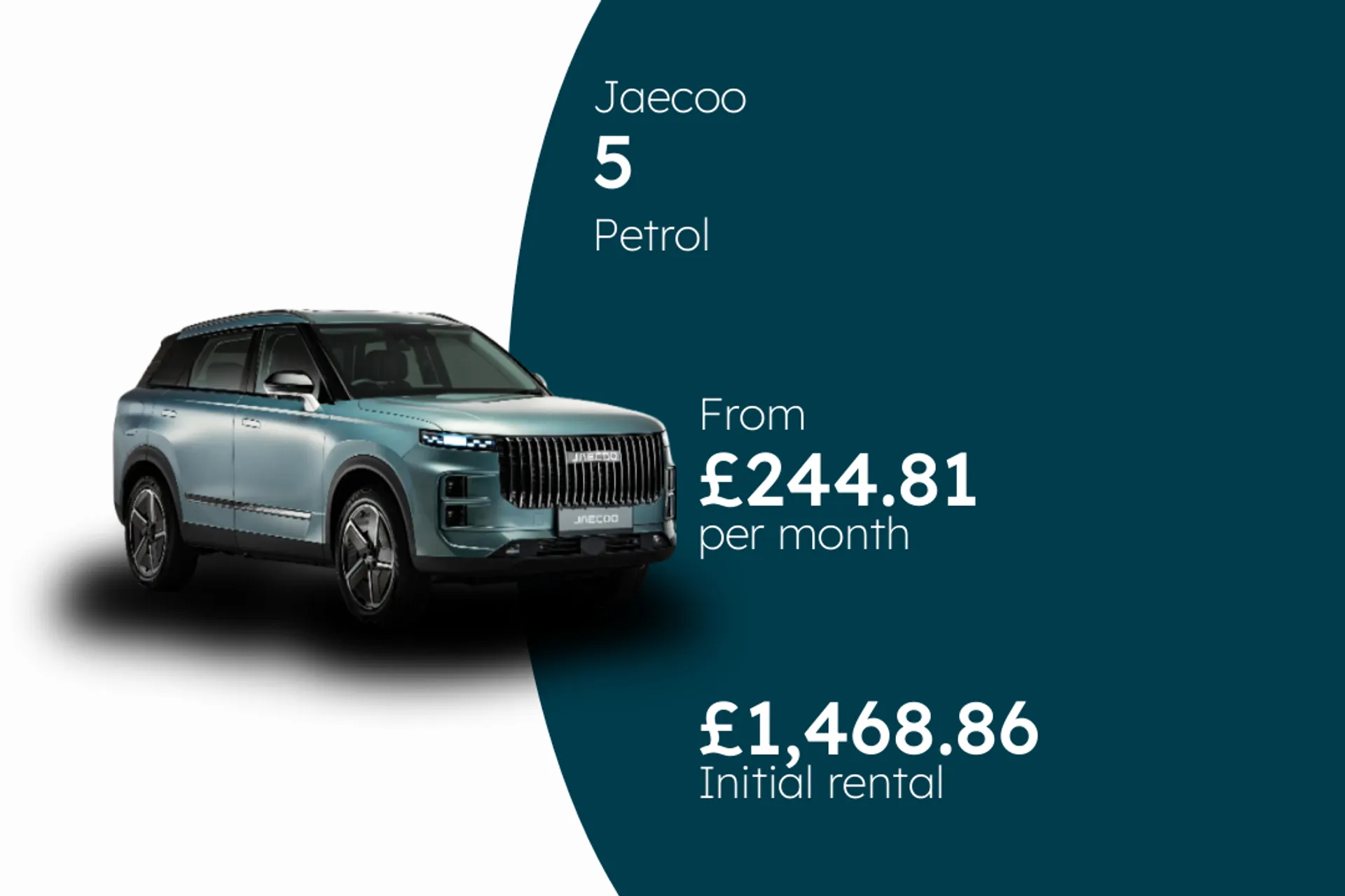 Jaecoo Petrol BCH Finance Offer From £244.81 Per Month