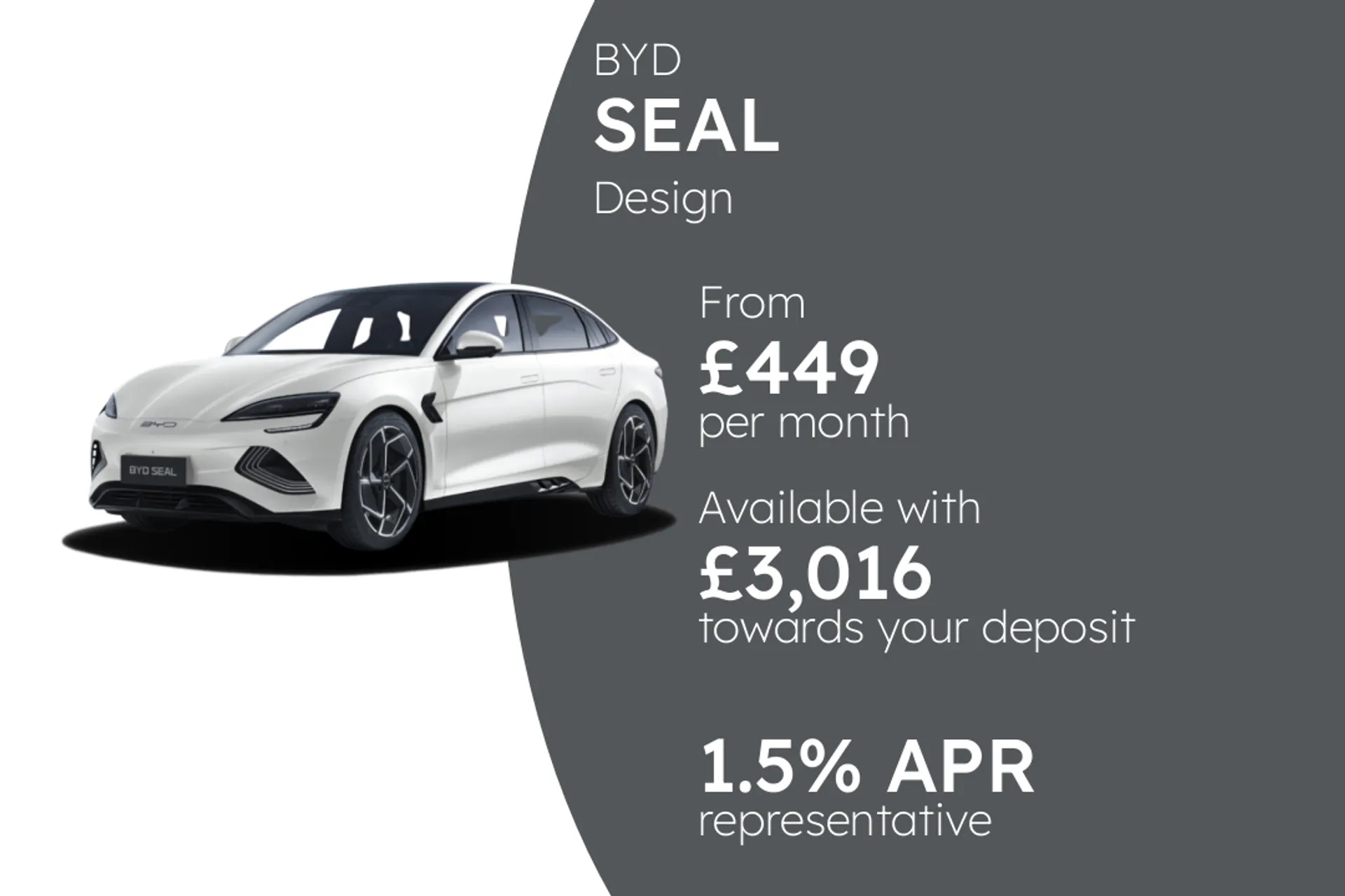 BYD Design PCP Finance Offer From £449.00 Per Month