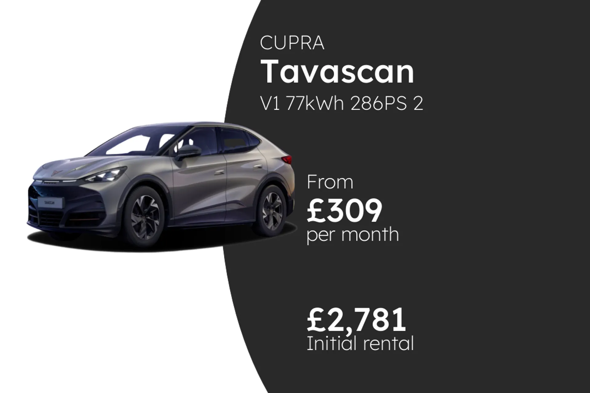 CUPRA V1 77kWh 286PS 2 BCH Finance Offer From £309.00 Per Month