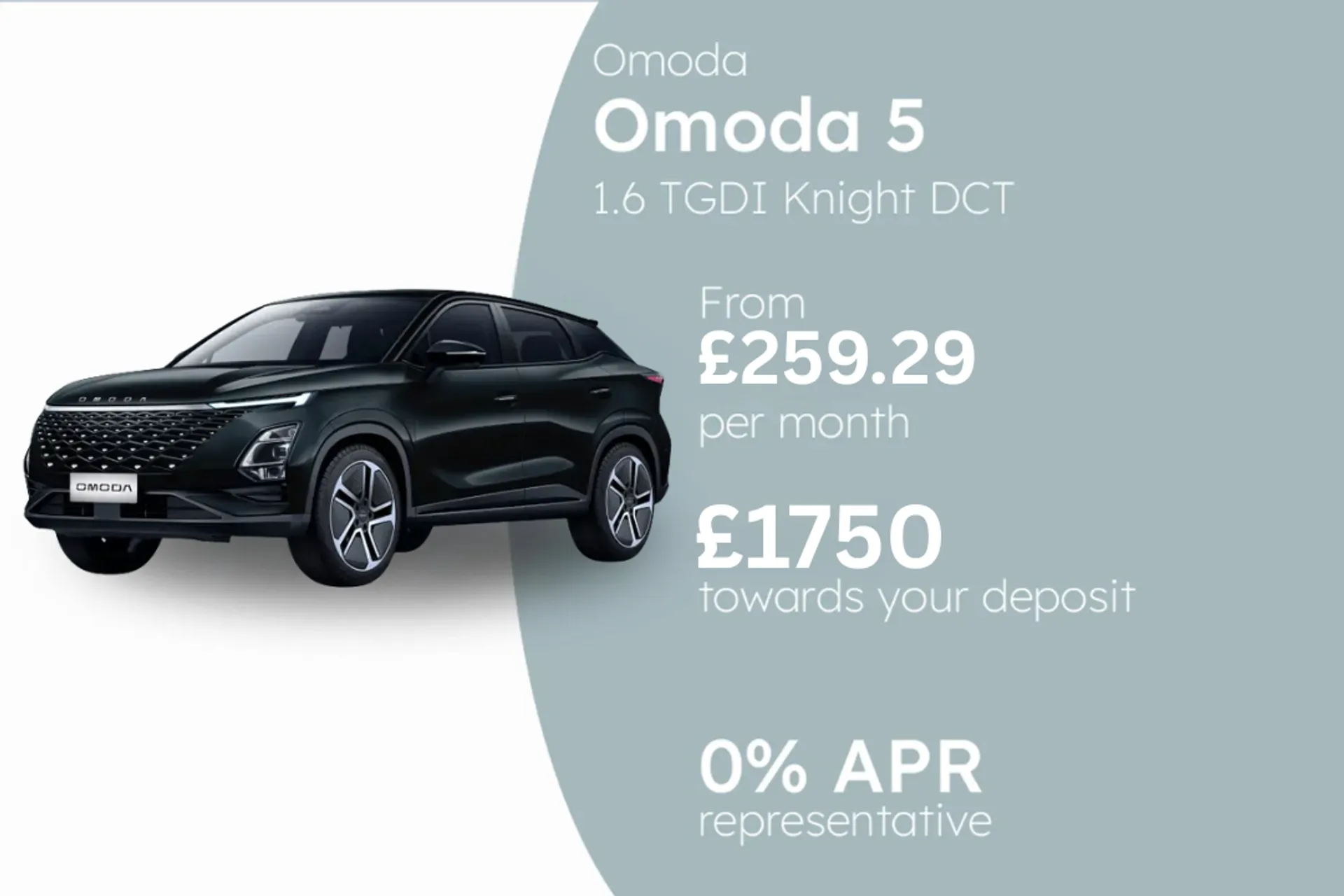 Omoda 1.6 TGDI Knight DCT Black Finance Offer From £259.29 Per Month