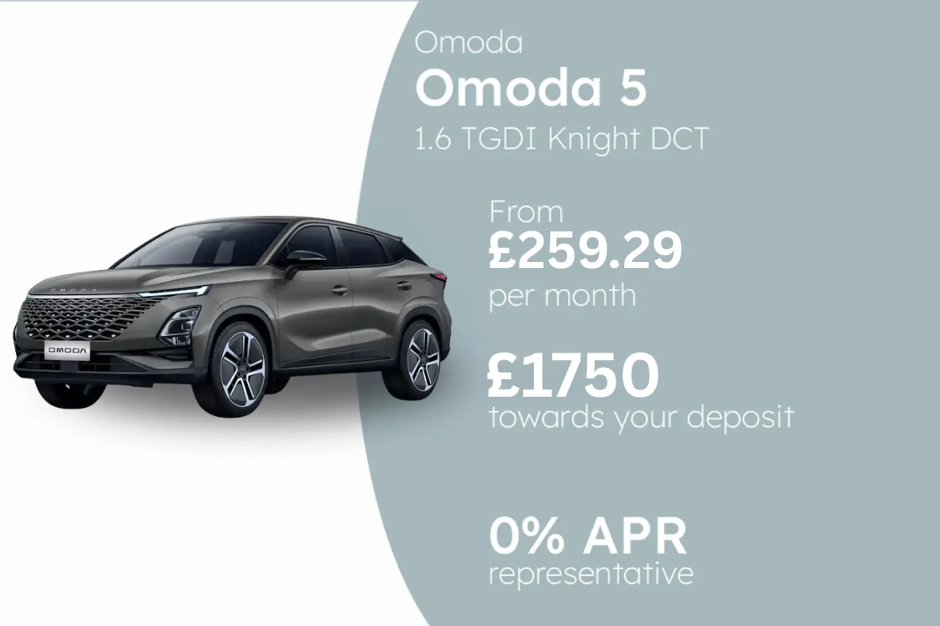 Omoda 1.6 TGDI Knight DCT Grey Finance Offer From £259.29 Per Month