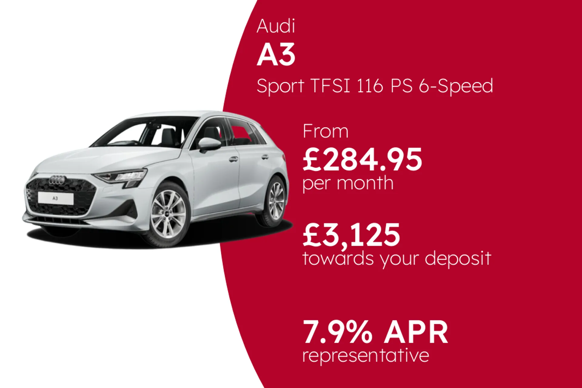 Audi Sport TFSI 116 PS 6-Speed PCP Finance Offer From £284.95 Per Month  