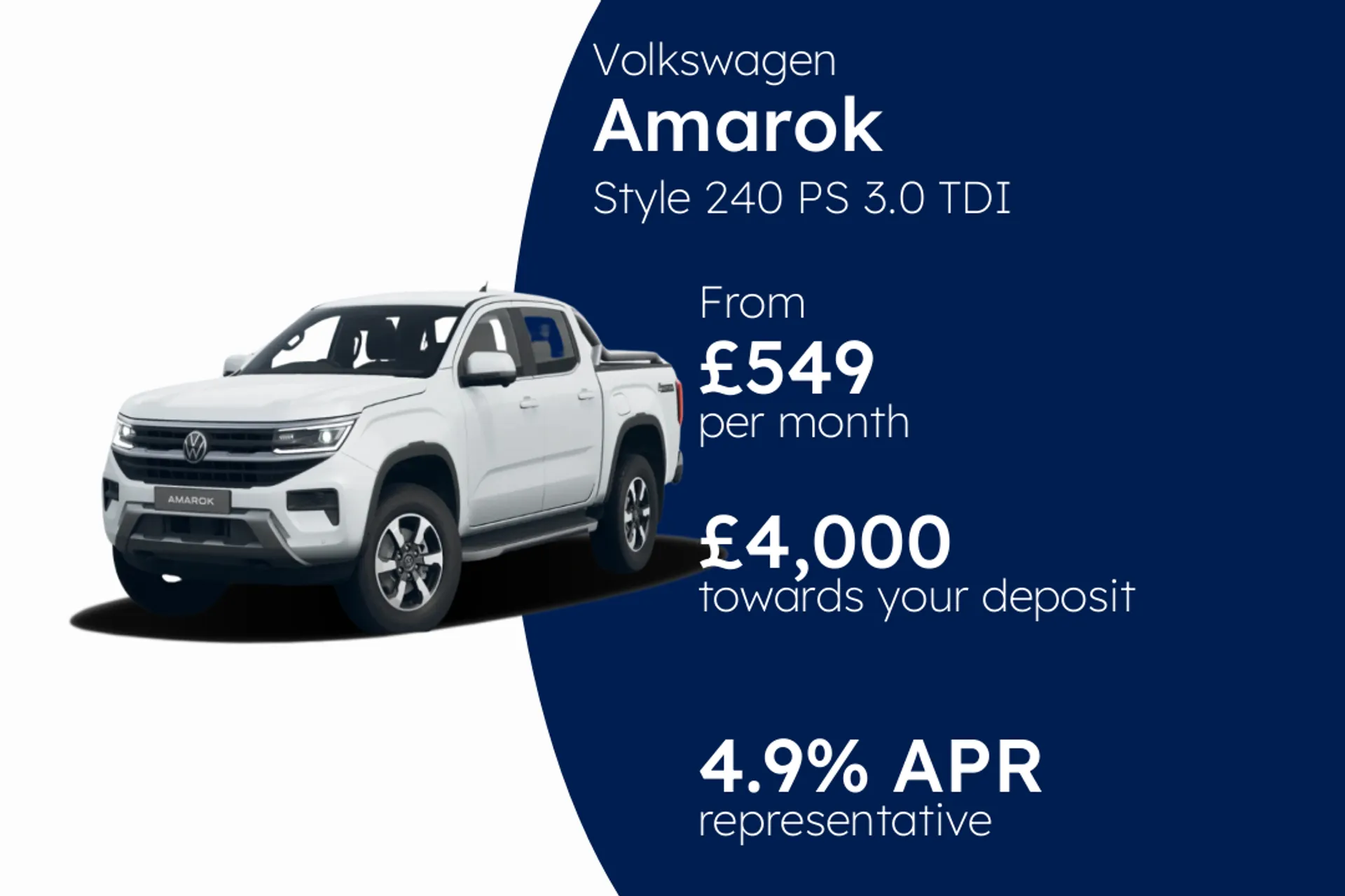 Volkswagen Style 240 PS 3.0 TDI 10sp Automatic 4MOTION PCP Finance Offer From £549.00 Per Month  