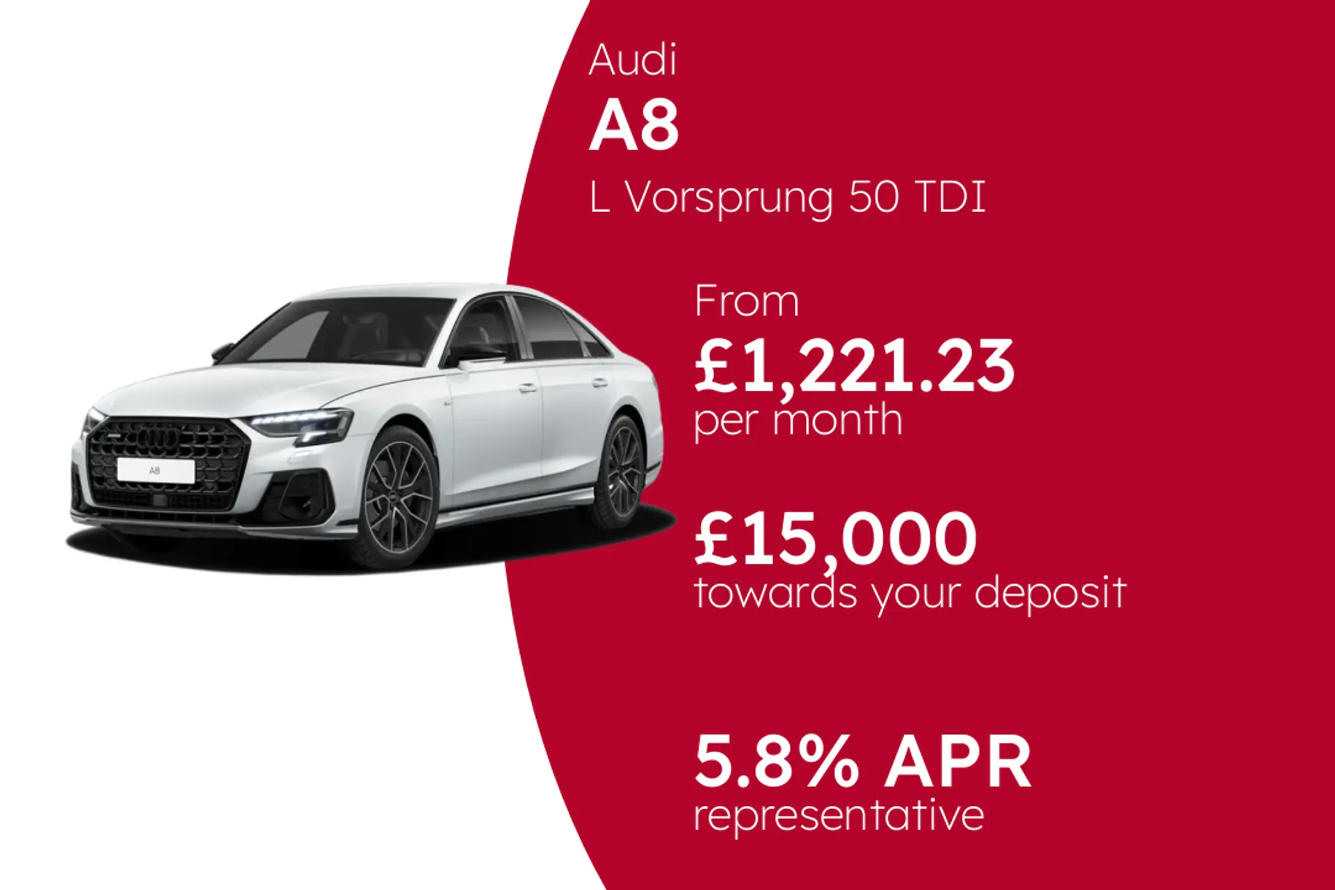 Audi L Vorsprung 50 TDI quattro tiptronic PCP Finance Offer From £1221.23 Per Month  
