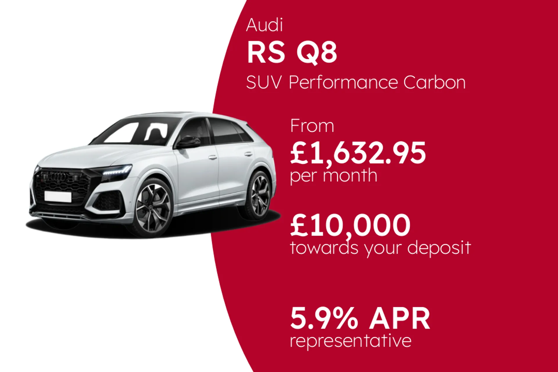 Audi SUV Performance Carbon Vorsprung - tiptronic PCP Finance Offer From £1632.95 Per Month  