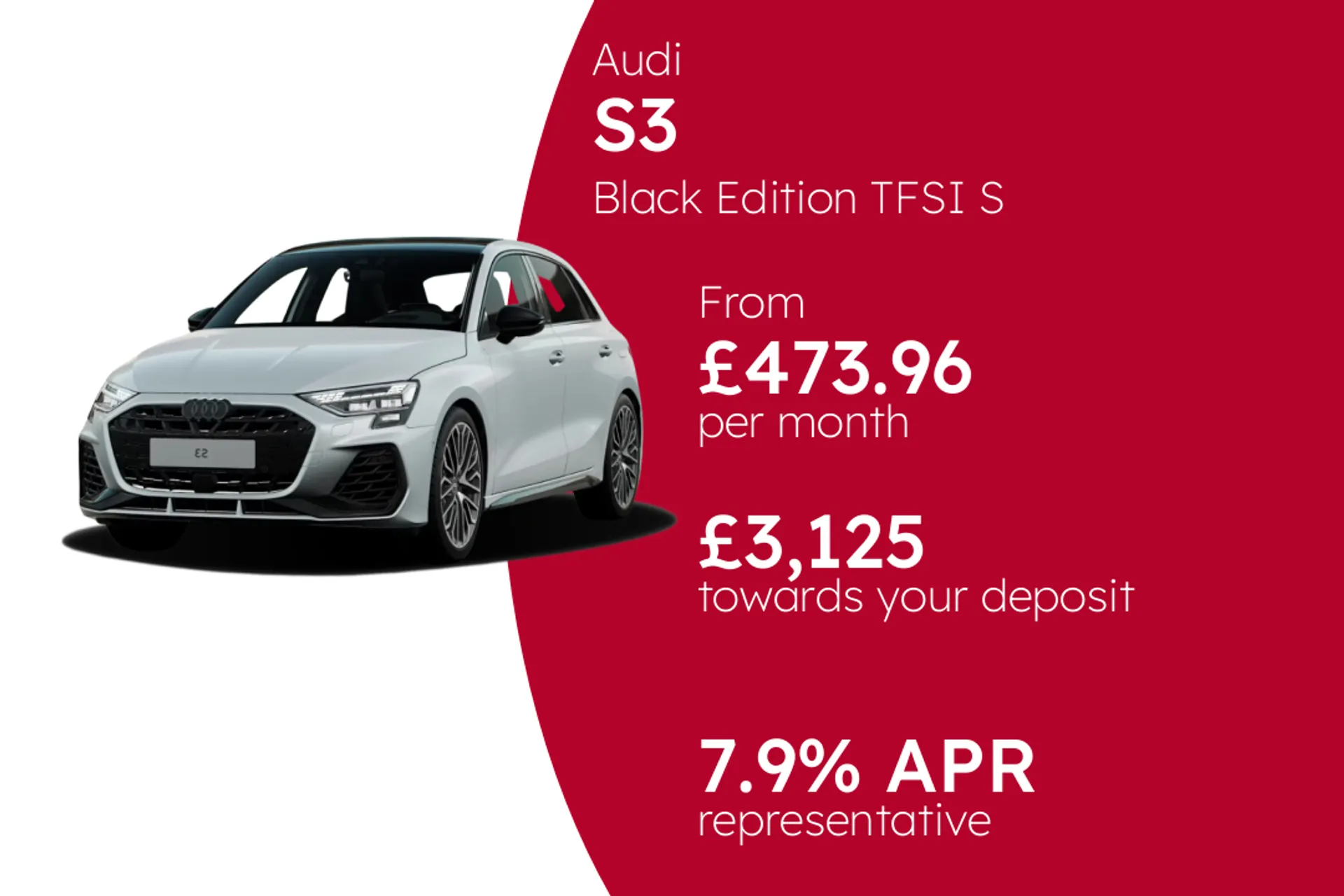 Audi Black Edition TFSI S tronic PCP Finance Offer From £473.96 Per Month  