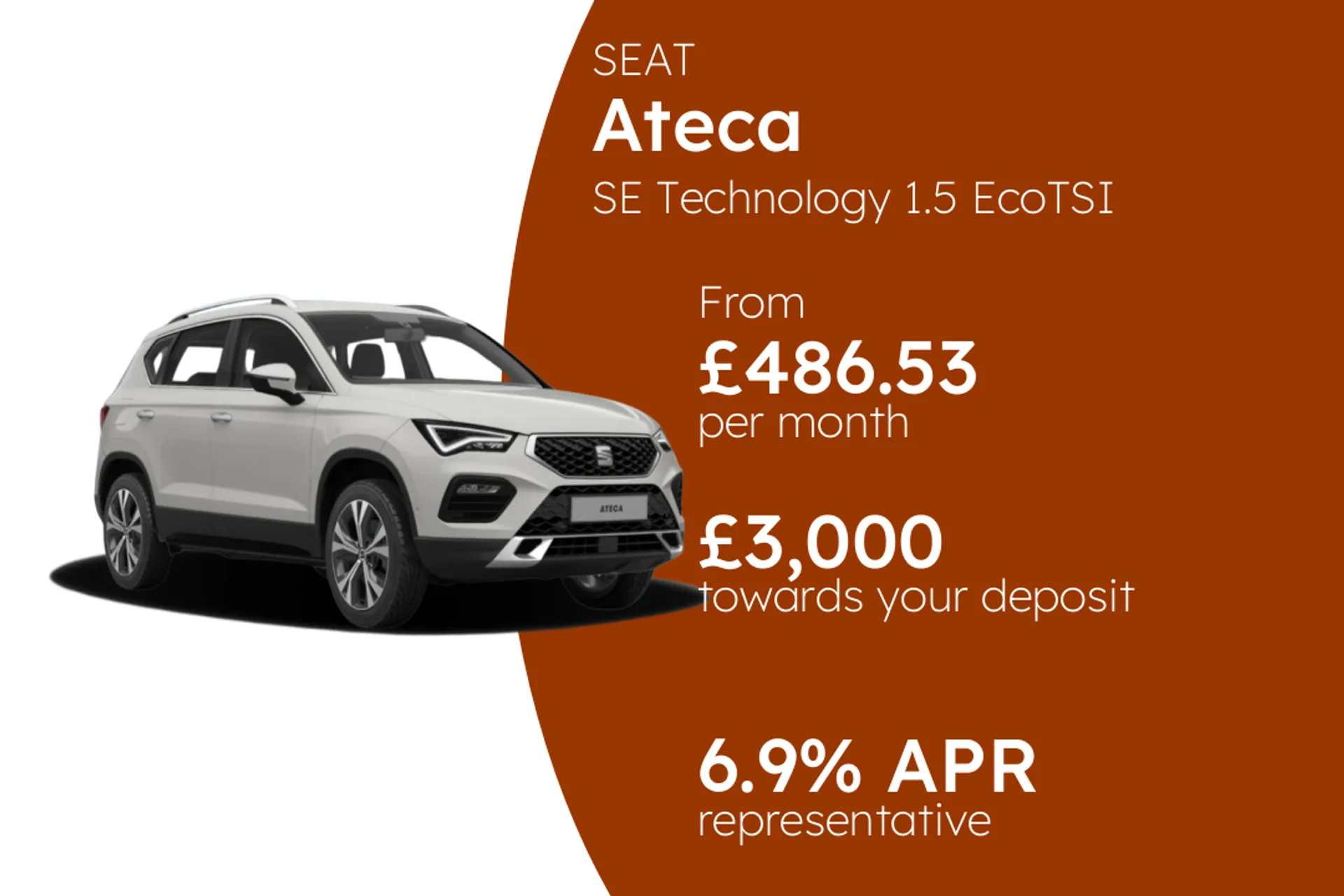 SEAT SE Technology 1.5 EcoTSI DSG-auto 150PS SS PCP Finance Offer From £486.53 Per Month  