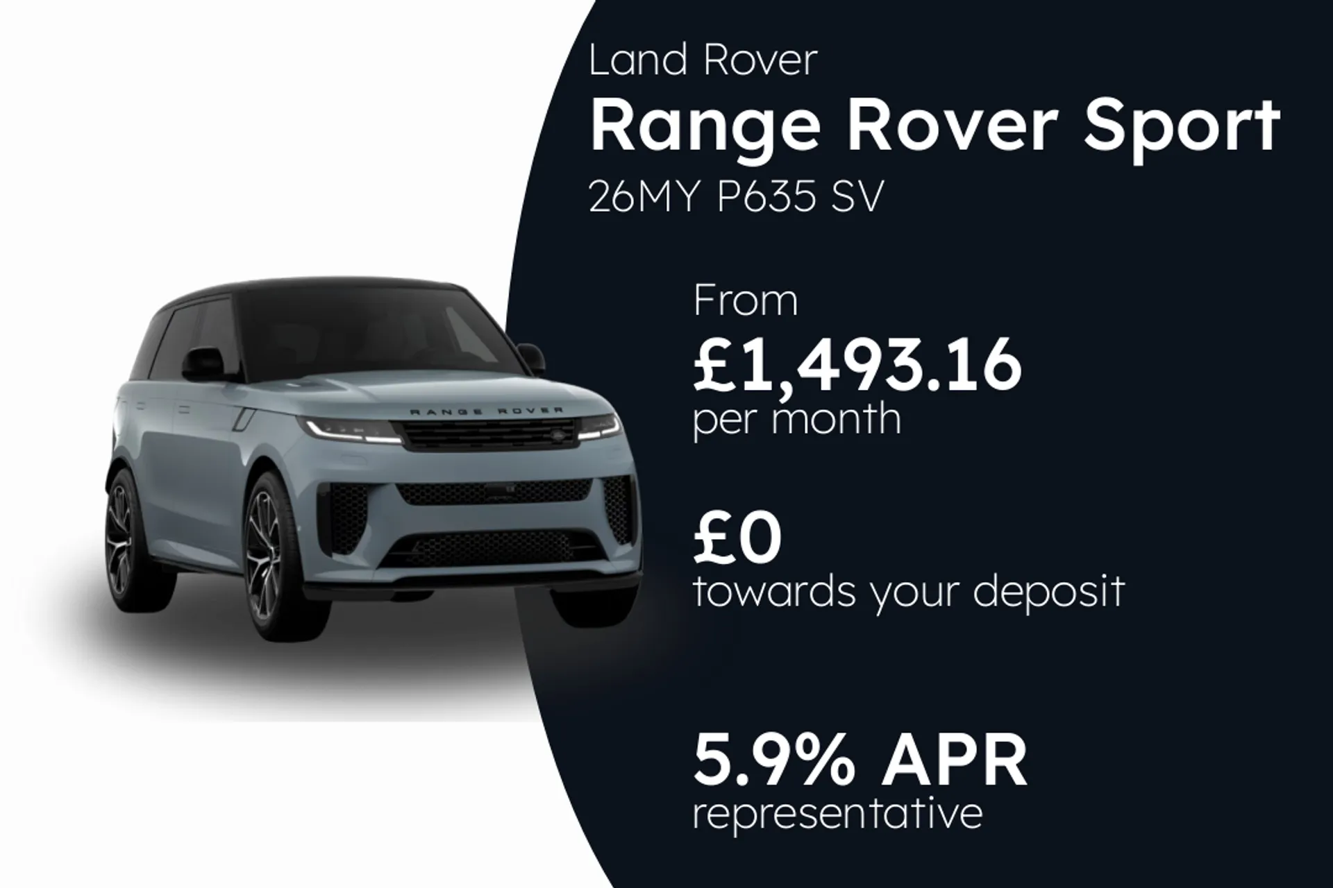 Land Rover 26MY P635 SV PCP Finance Offer From £1493.16 Per Month  