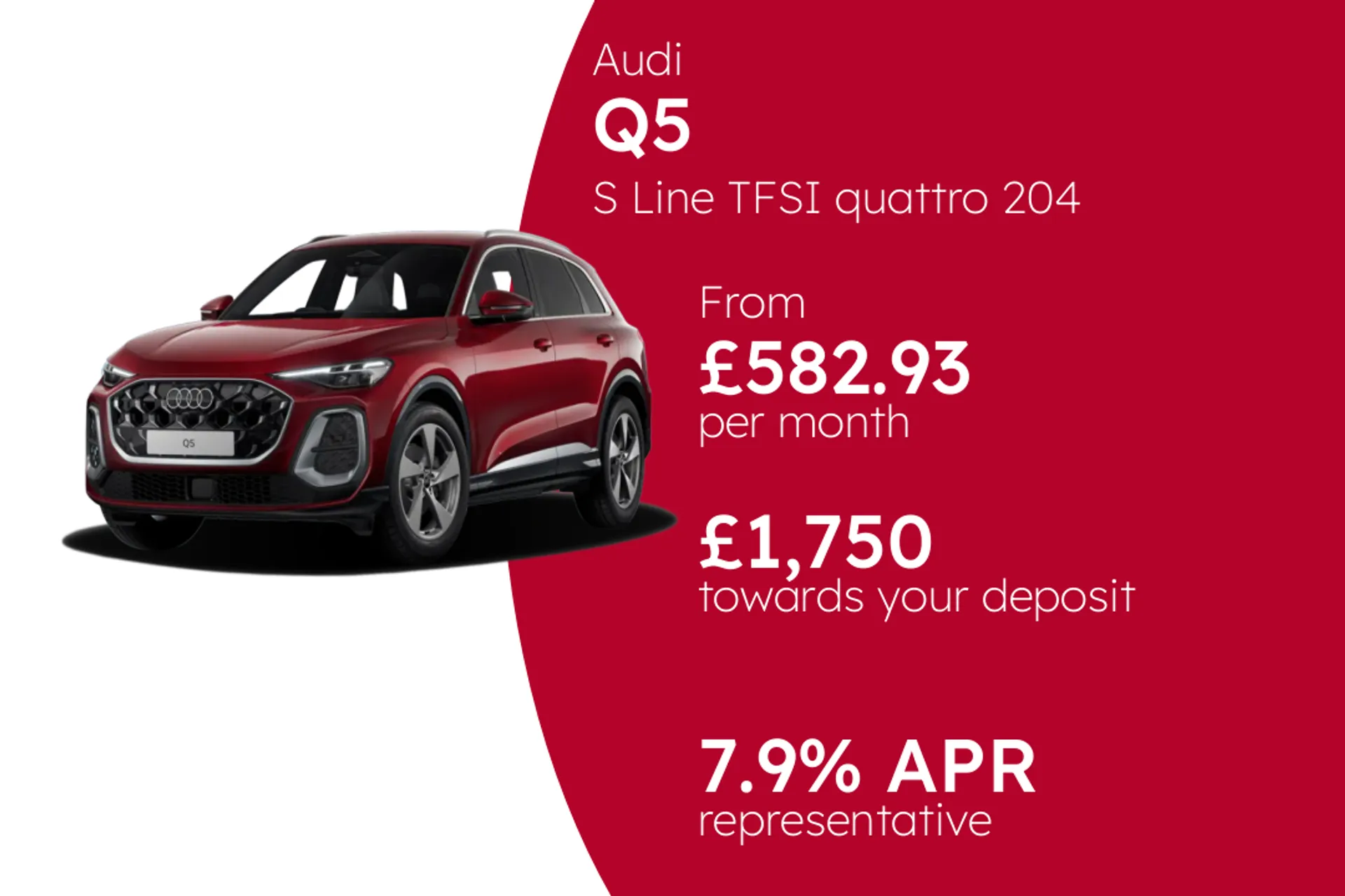 Audi S Line TFSI quattro 204 PS S tronic PCP Finance Offer From £582.93 Per Month  