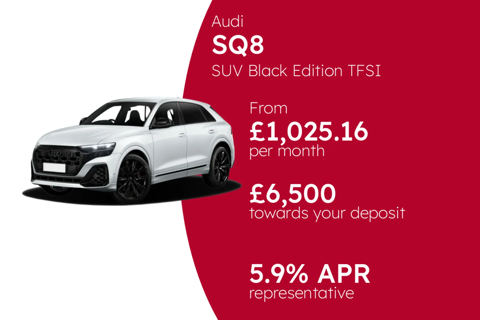 Audi SUV Black Edition TFSI tiptronic  PCP Finance Offer From £1025.16 Per Month  