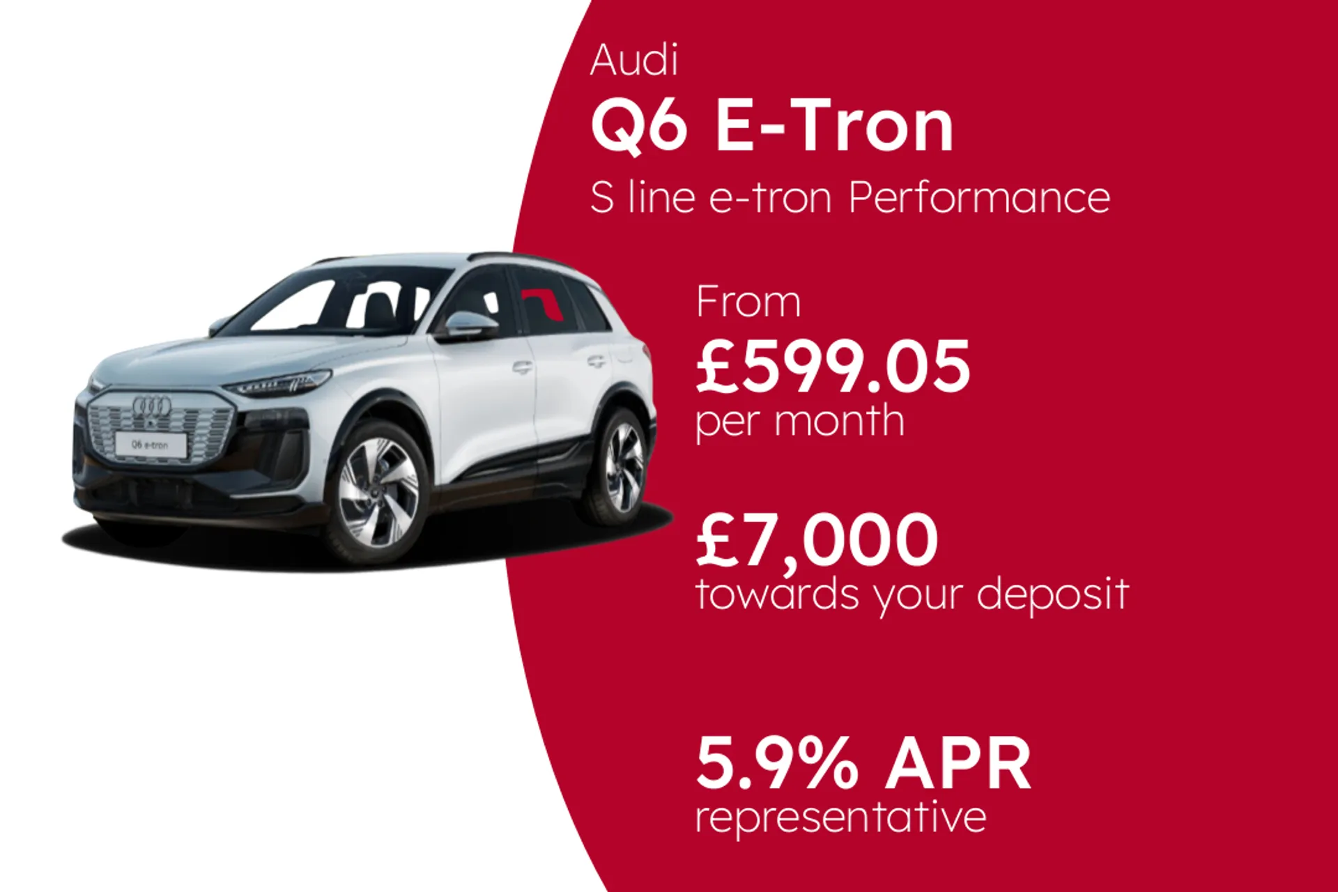Audi S line e-tron Performance PCP Finance Offer From £599.05 Per Month