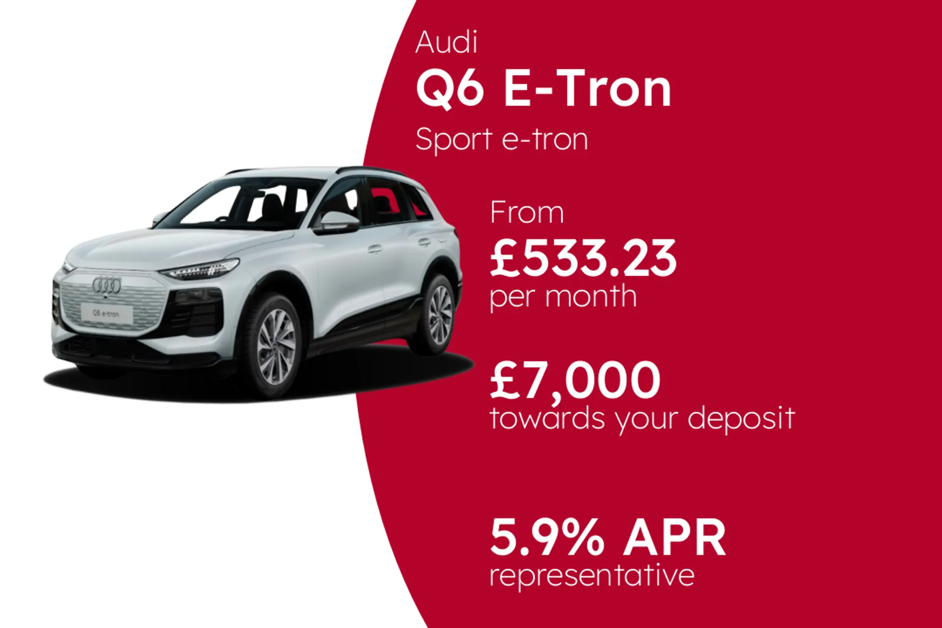 Audi Sport e-tron PCP Finance Offer From £533.23 Per Month