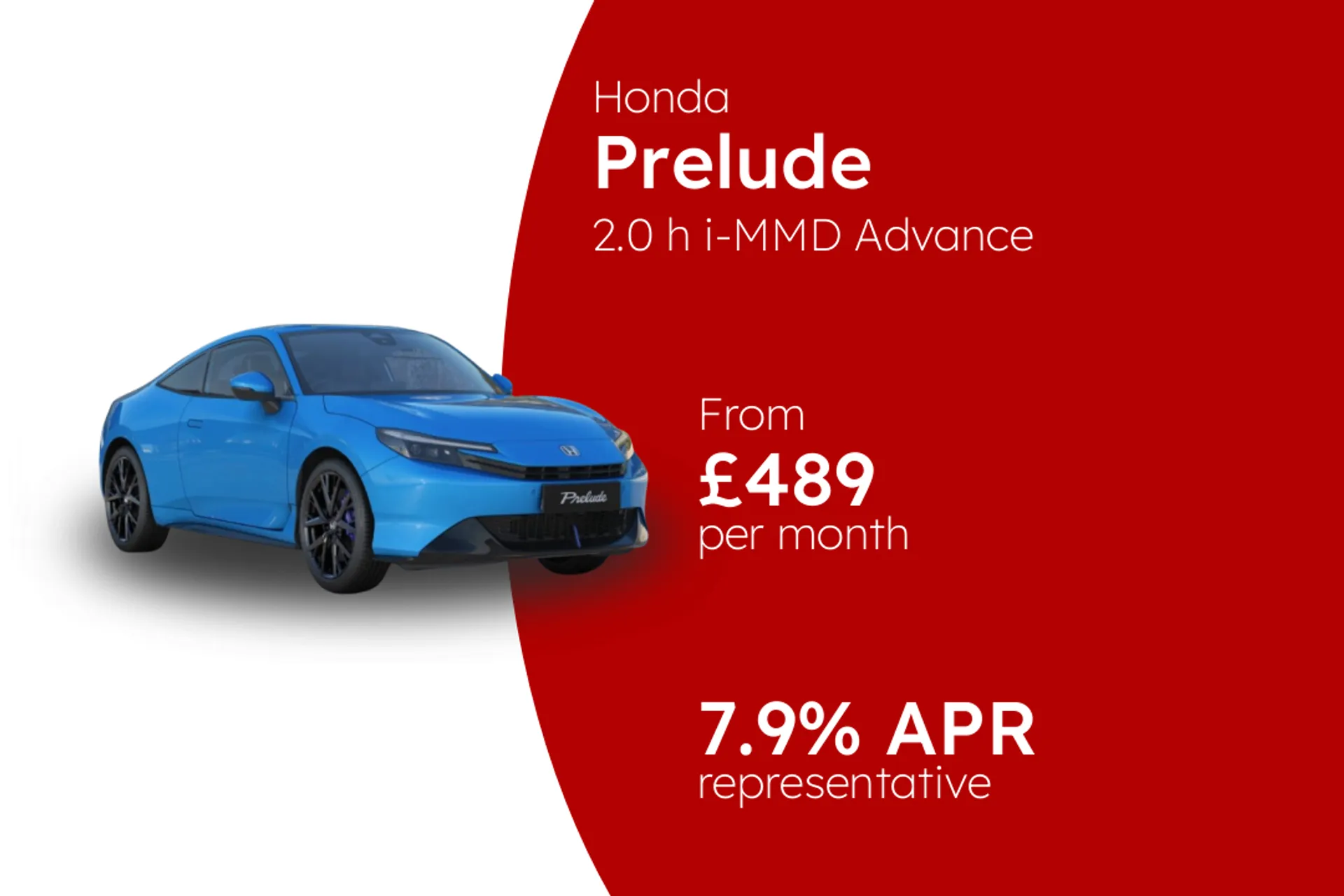 Honda 2.0 h i-MMD Advance  PCP Finance Offer From £489.00 Per Month  