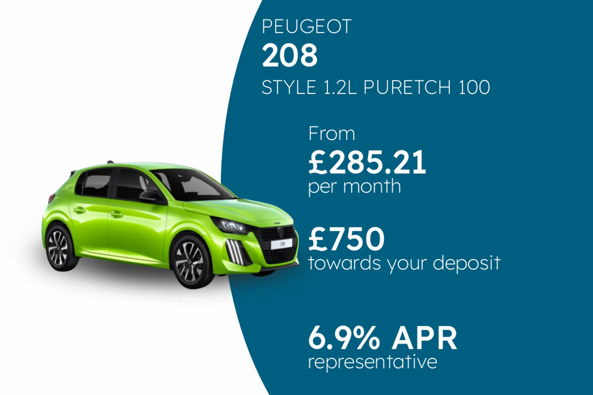 PEUGEOT STYLE 1.2L PURETCH 100 S&S - Agueda Yellow 2 PCP Finance Offer From £285.21 Per Month 6.90%