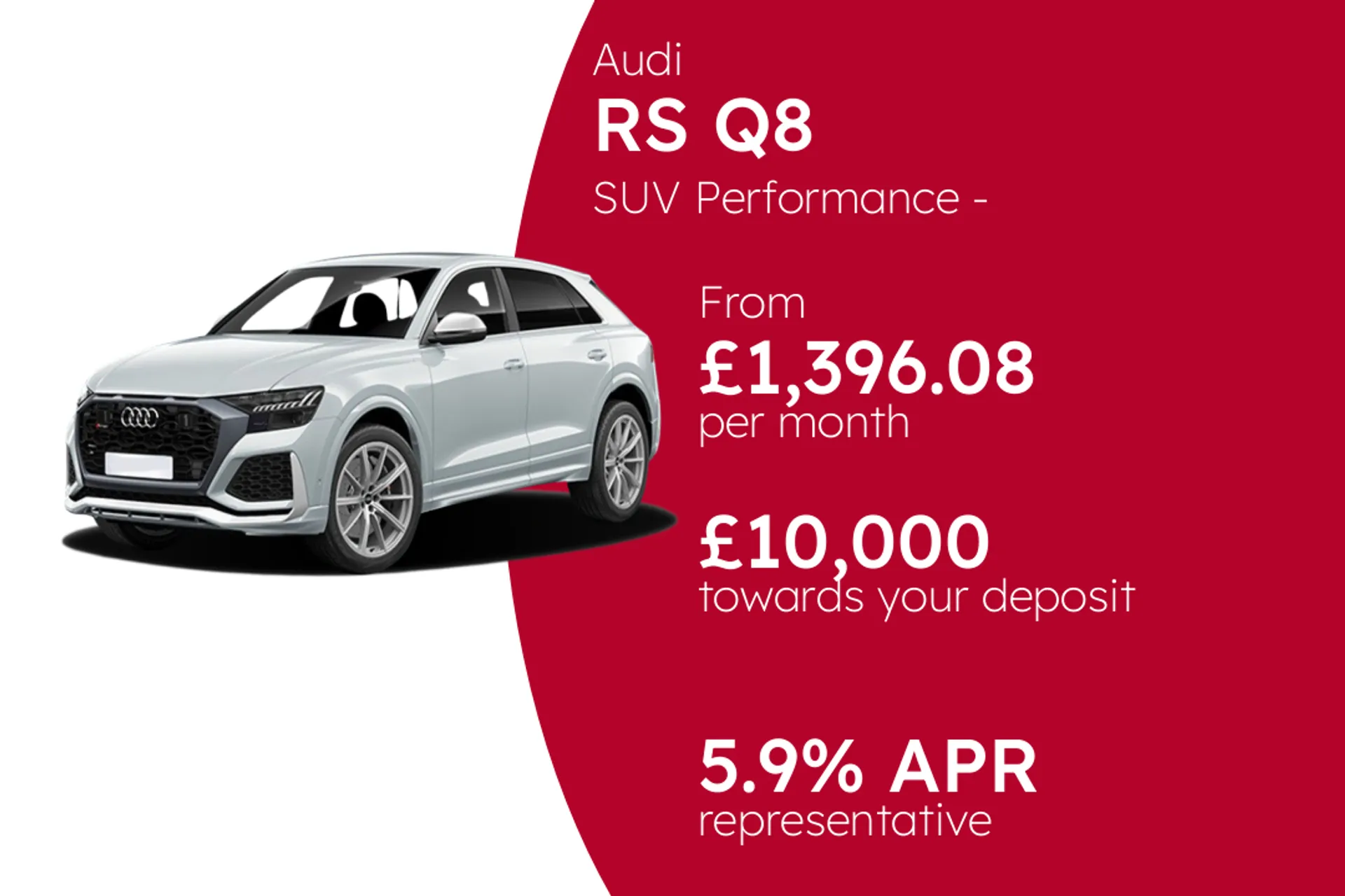 Audi SUV Performance - Tiptronic PCP Finance Offer From £1396.08 Per Month