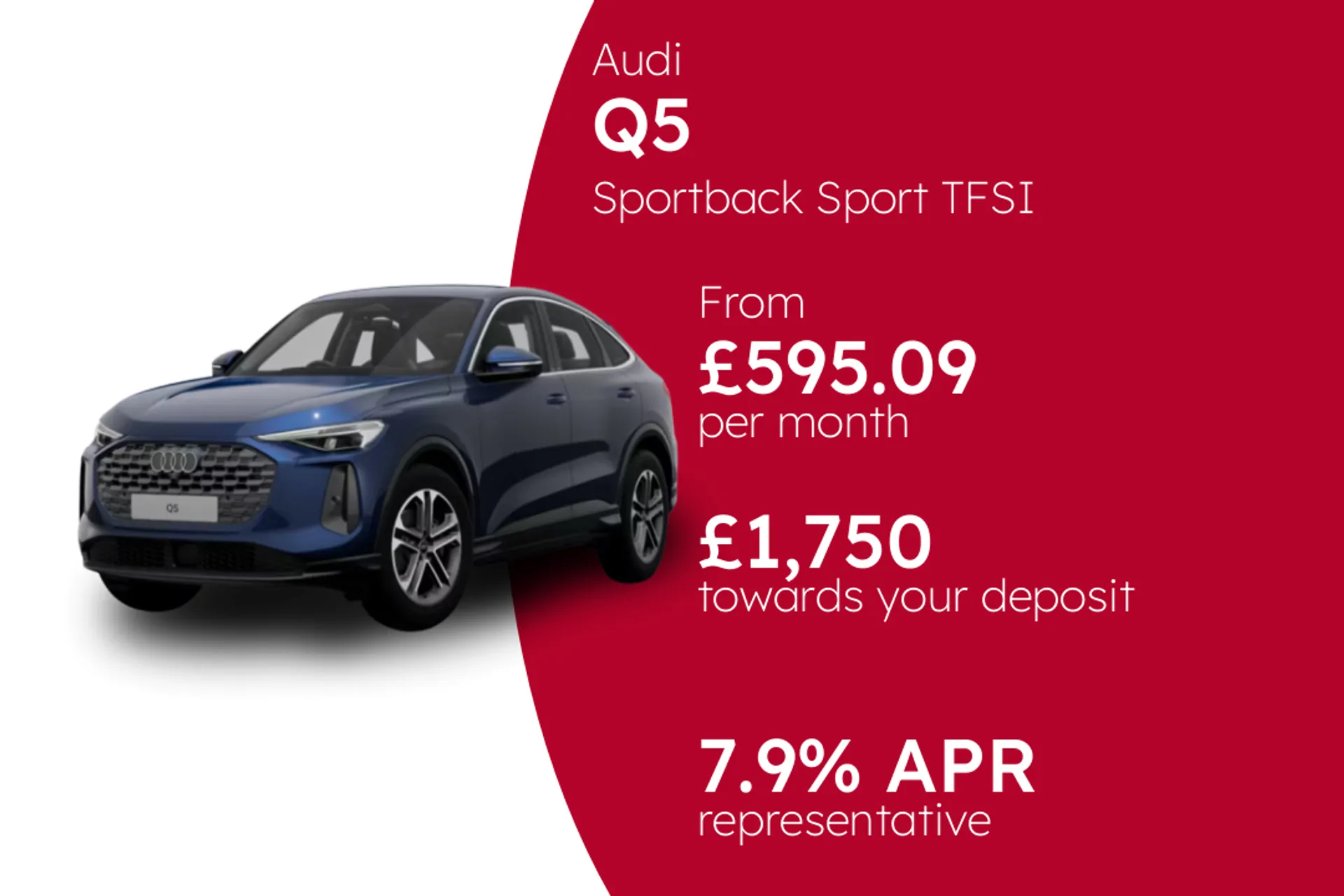 Audi Sportback Sport TFSI quattro 204 PS S tronic PCP Finance Offer From £595.09 Per Month  