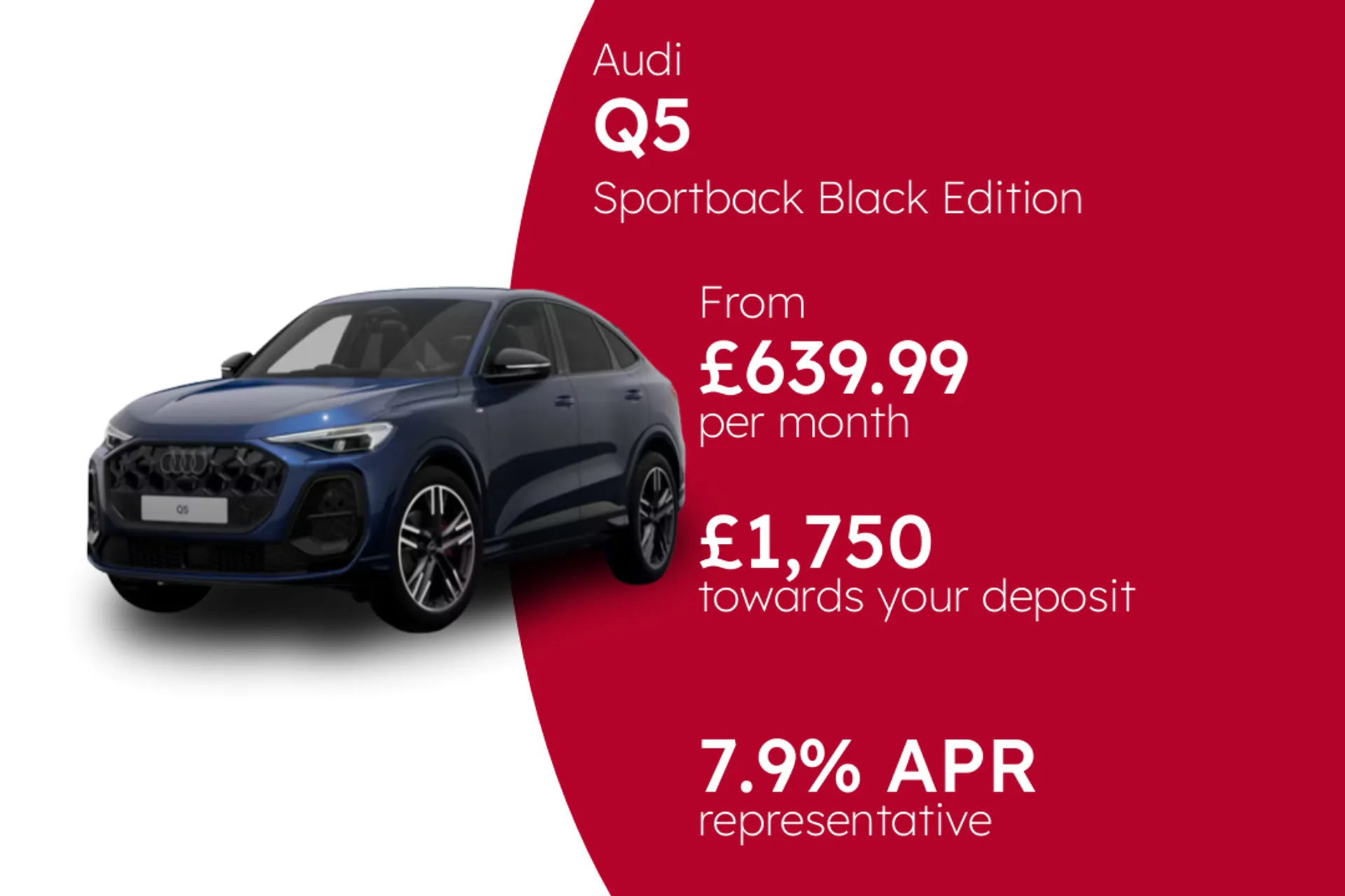 Audi Sportback Black Edition TFSI quattro 204 PS S tronic PCP Finance Offer From £639.99 Per Month  
