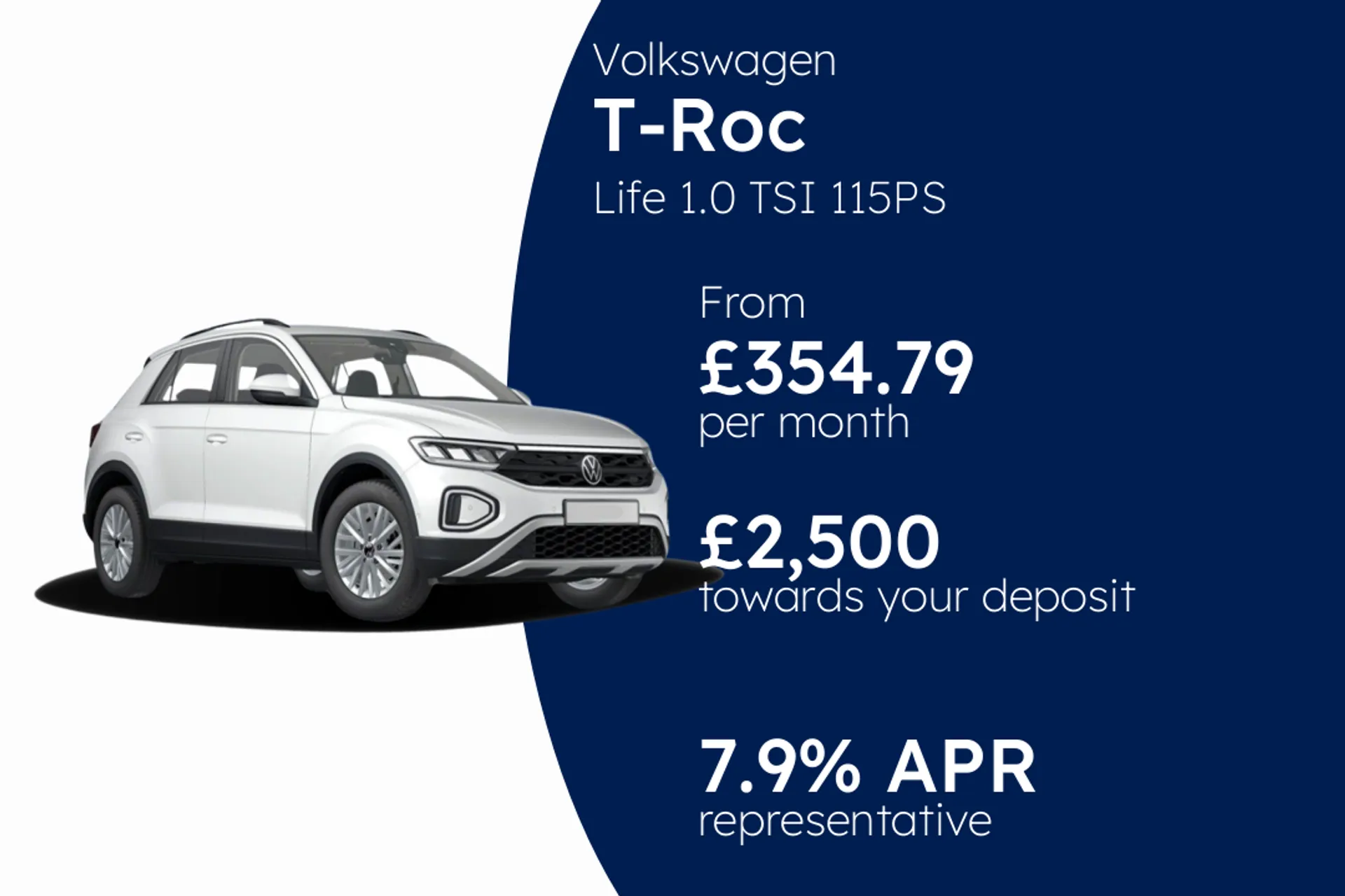 Volkswagen Life 1.0 TSI 115PS 6-speed Manual 5 Door PCP Finance Offer From £354.79 Per Month  