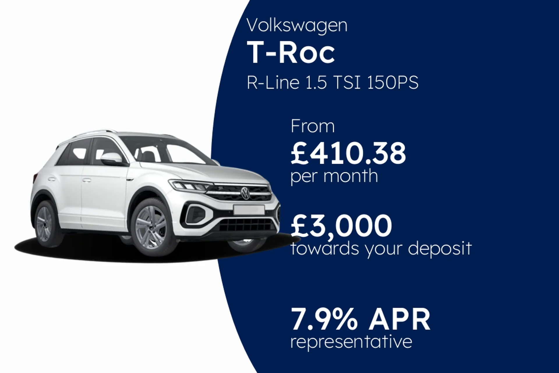 Volkswagen R-Line 1.5 TSI 150PS 6-speed Manual 5 Door PCP Finance Offer From £410.38 Per Month