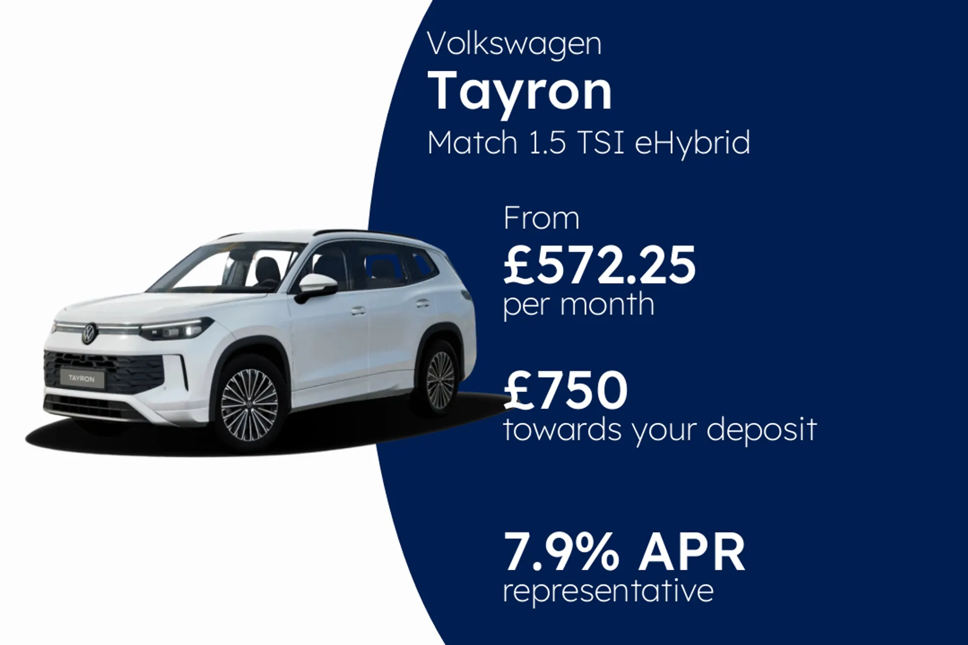 Volkswagen Match 1.5 TSI eHybrid 204PS 6-Speed DSG 5 Door PCP Finance Offer From £572.25 Per Month  