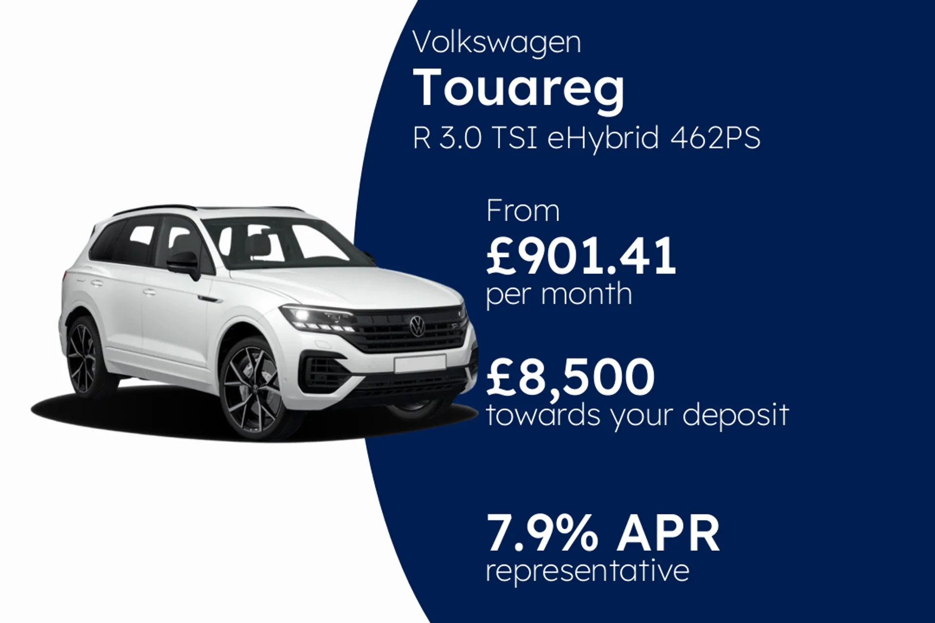 Volkswagen R 3.0 TSI eHybrid 462PS 8-Speed Tiptronic 4Motion 5 Door PCP Finance Offer From £901.41 Per Month