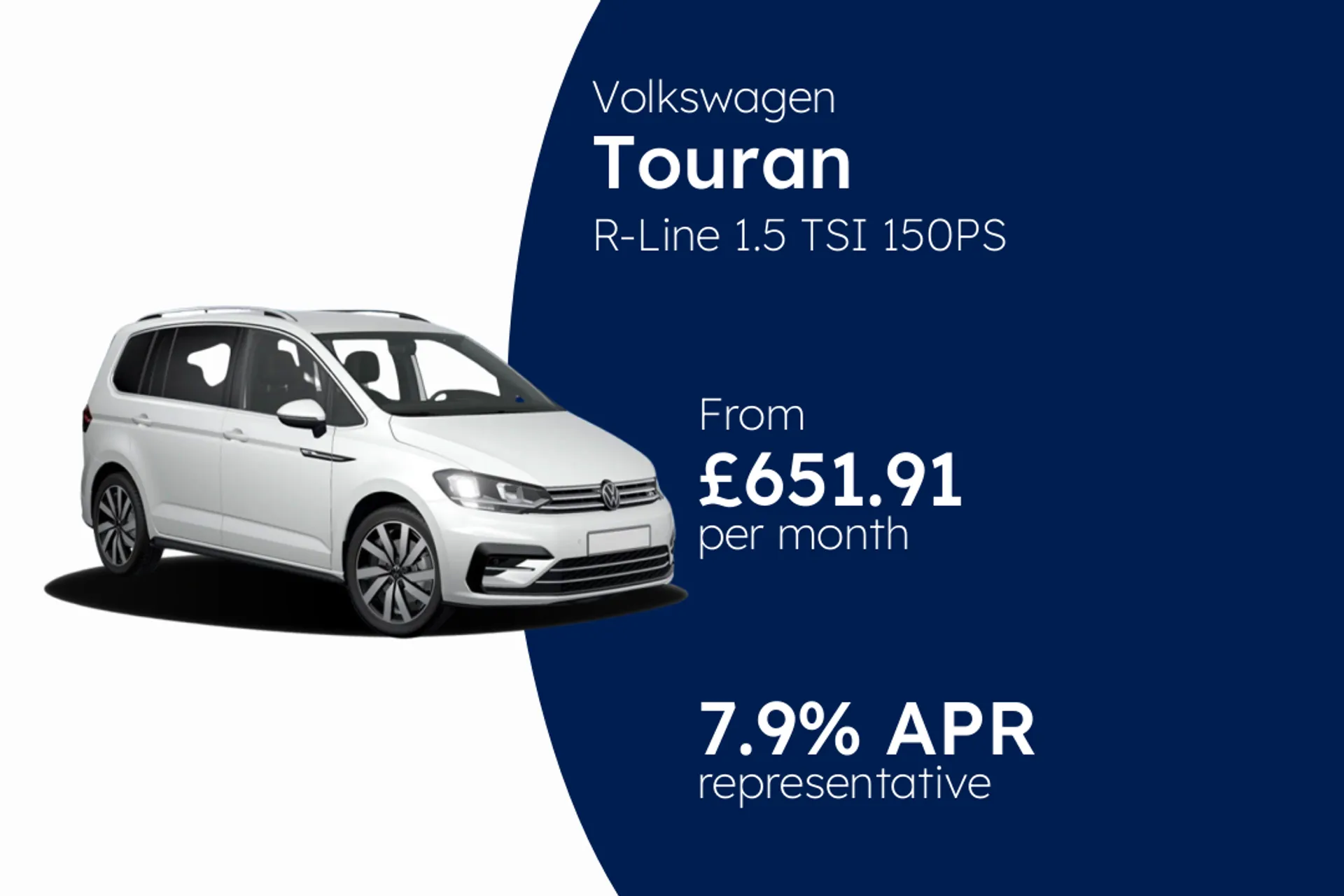 Volkswagen R-Line 1.5 TSI 150PS 7-speed DSG 5 Door PCP Finance Offer From £651.91 Per Month  