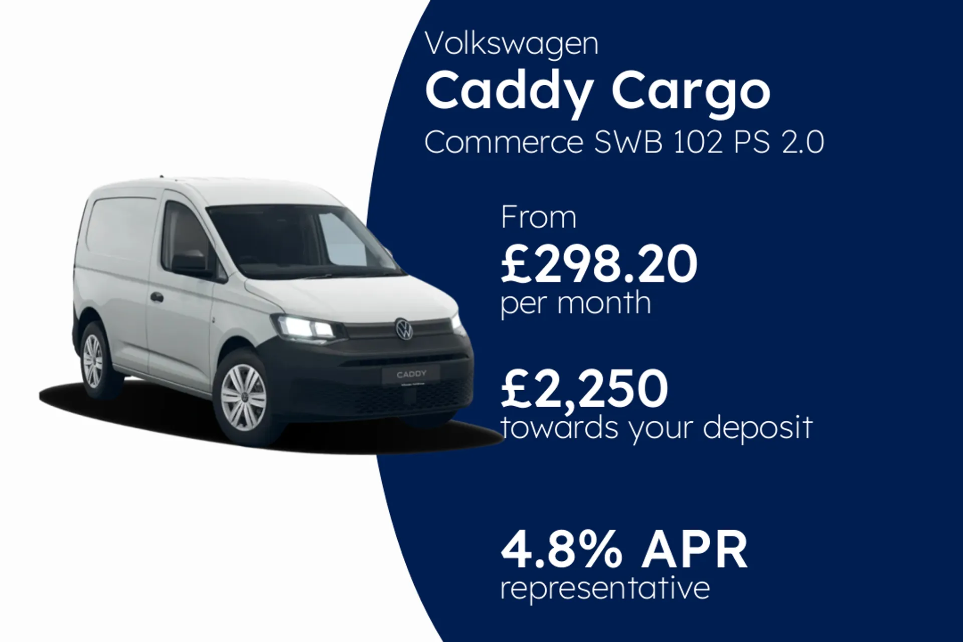 Volkswagen Commerce SWB 102 PS 2.0 TDI 6sp Manual PCP Finance Offer From £298.20 Per Month  