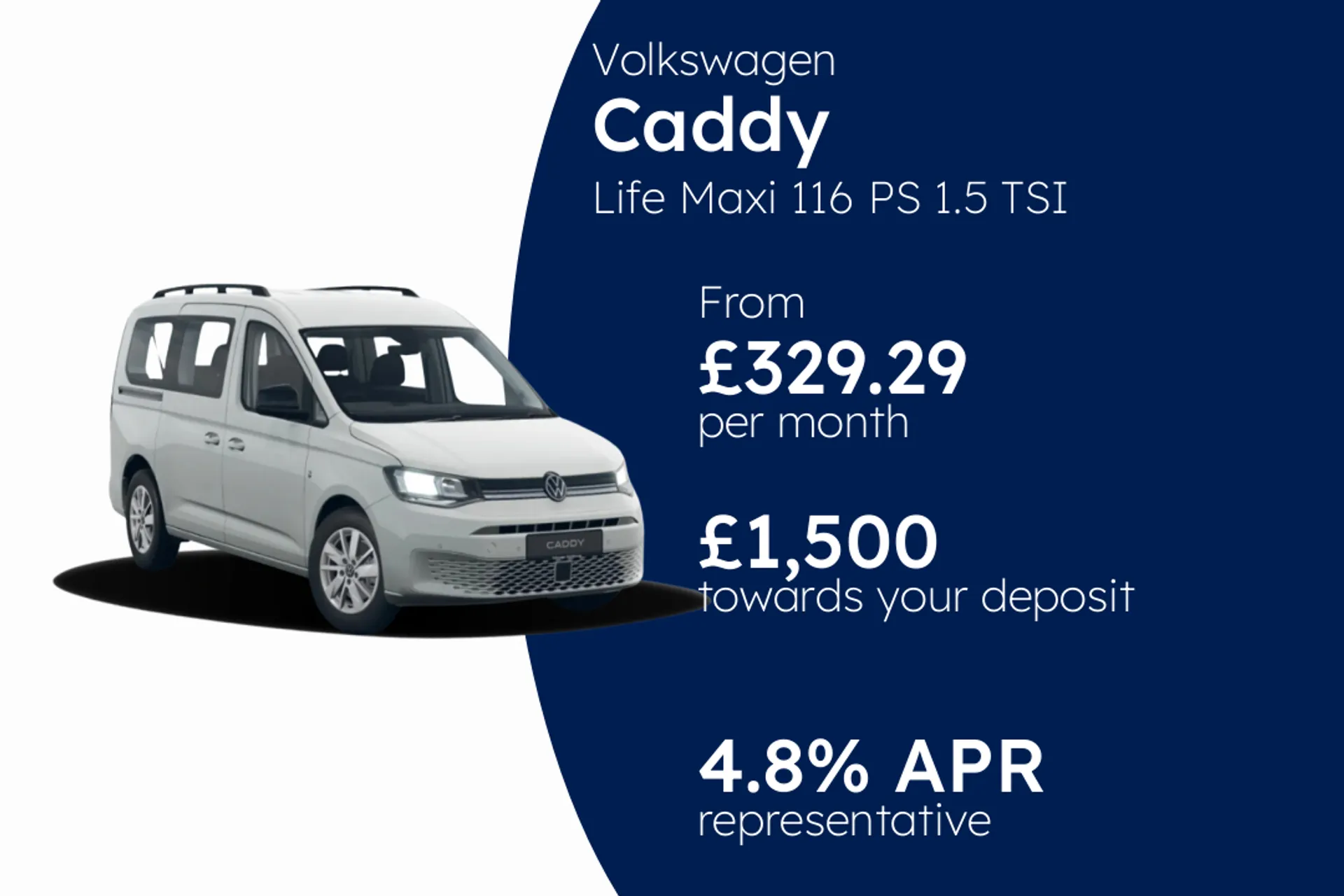 Volkswagen Life Maxi 116 PS 1.5 TSI 7sp DSG PCP Finance Offer From £329.29 Per Month  