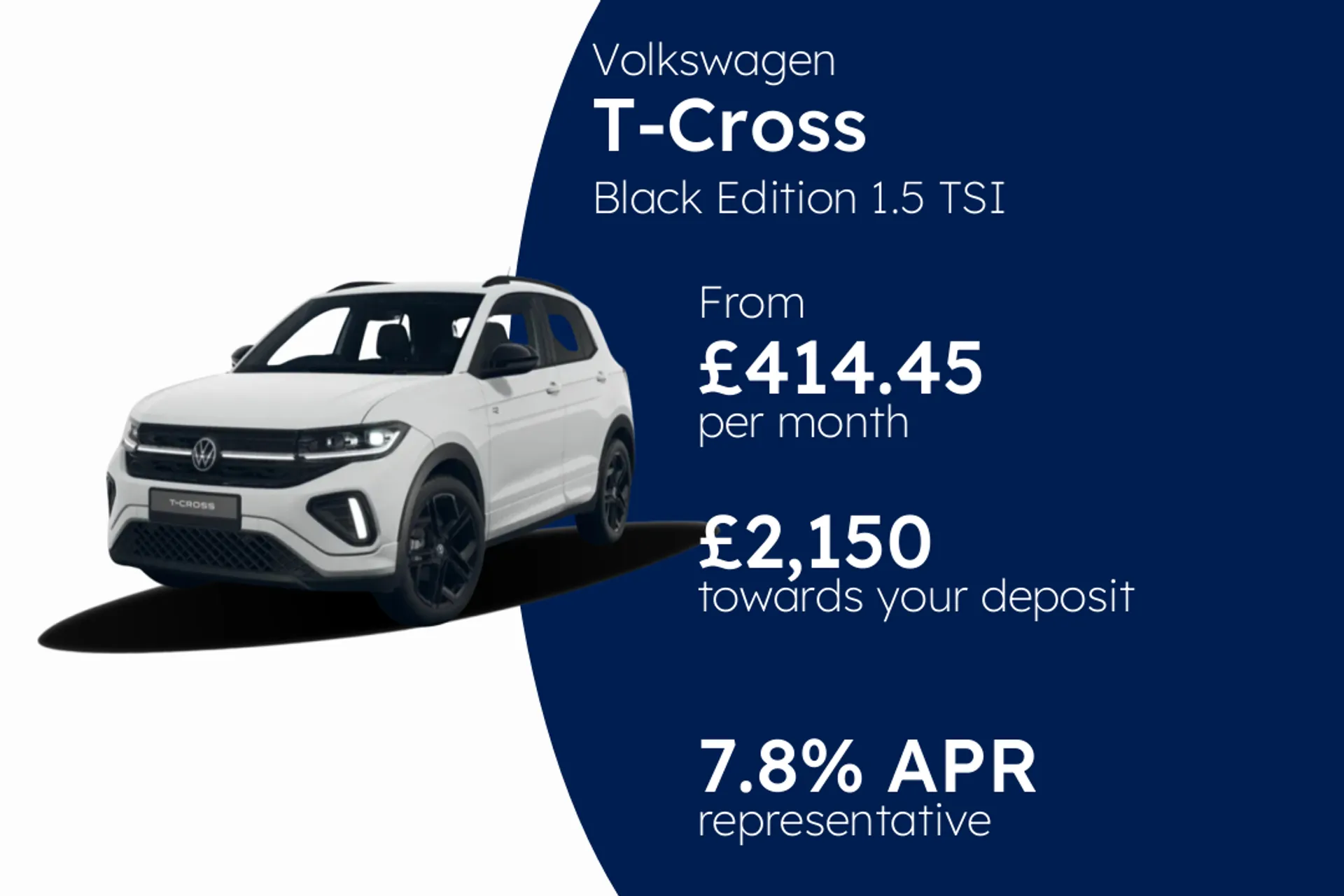 Volkswagen Black Edition 1.5 TSI 150PS 7-speed DSG 5 Door PCP Finance Offer From £414.45 Per Month  