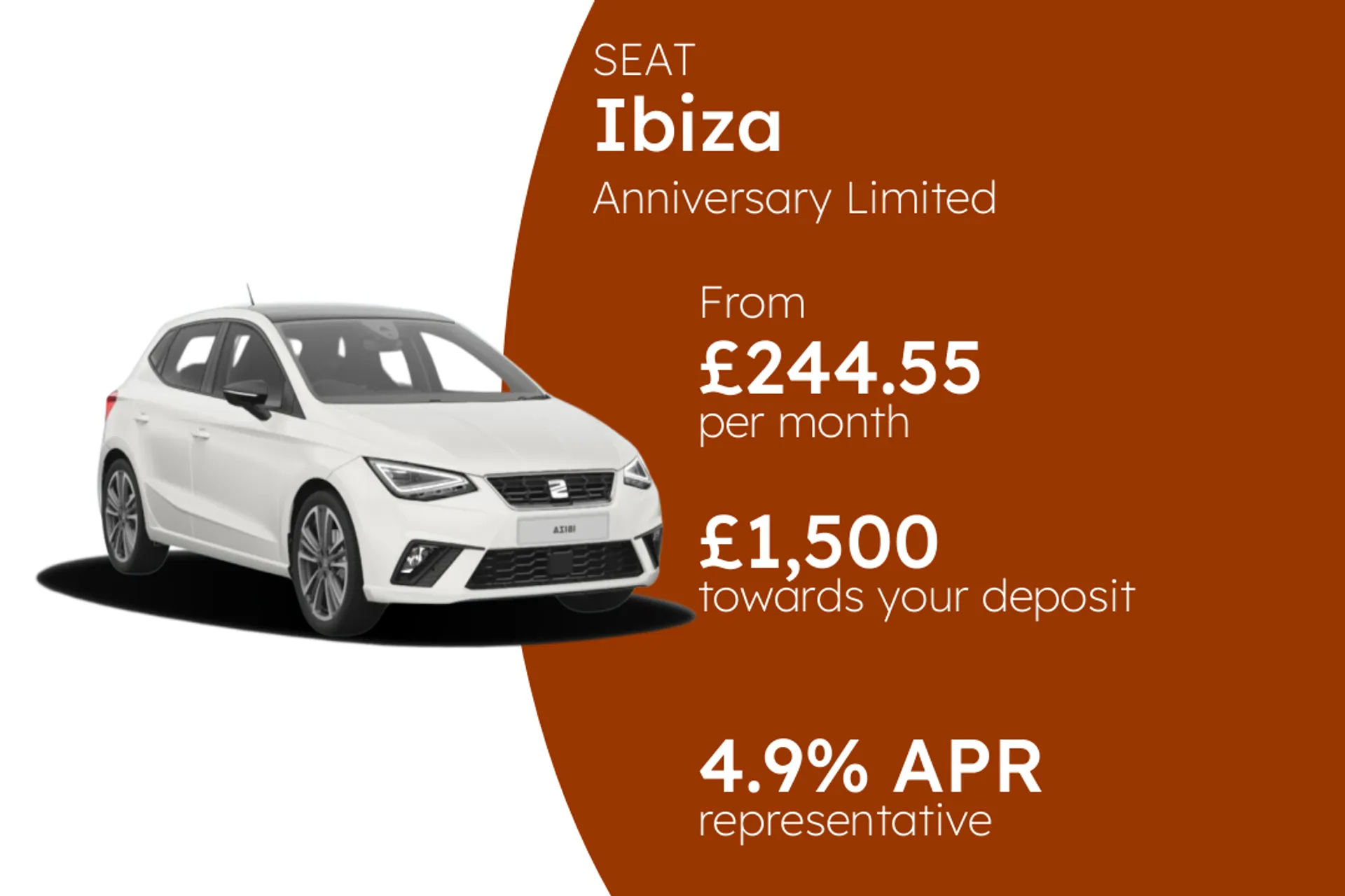 SEAT Anniversary Limited Edition 1.0 TSI DSG-auto 115PS PCP Finance Offer From £244.55 Per Month  
