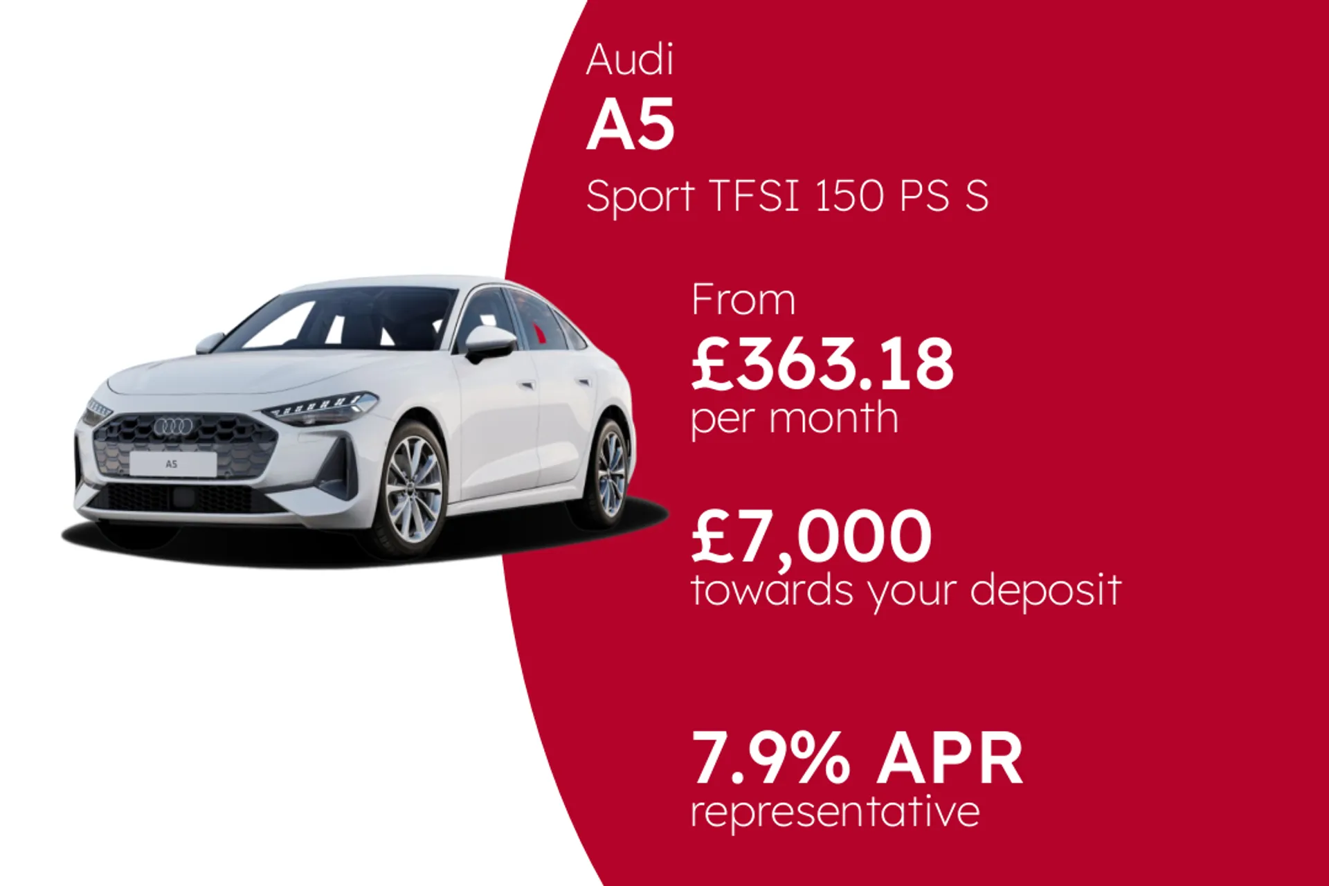 Audi Sport TFSI 150 PS S tronic (Metallic Paint) PCP Finance Offer From £363.18 Per Month  