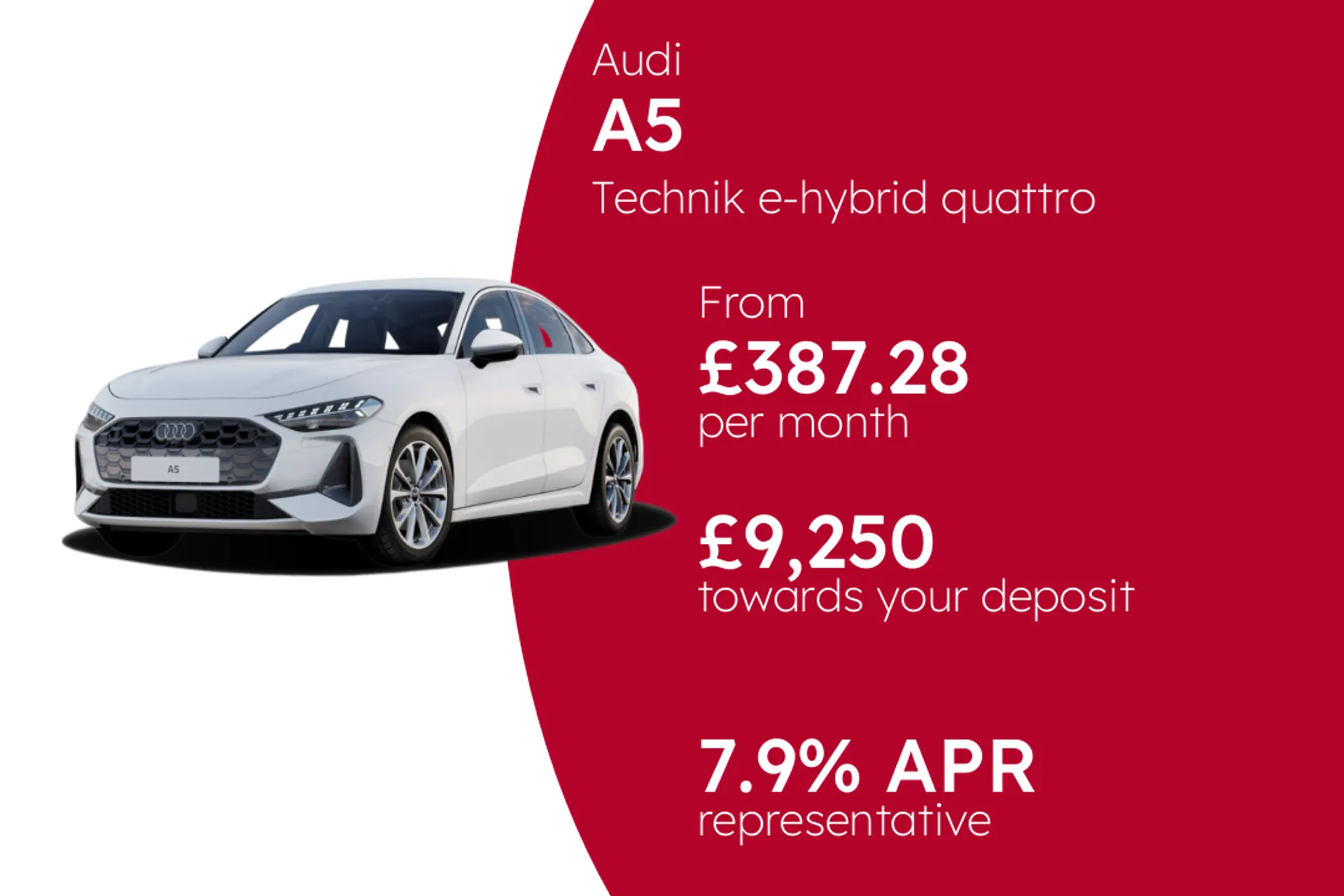 Audi Technik e-hybrid quattro 299 PS S tronic PCP Finance Offer From £387.28 Per Month  