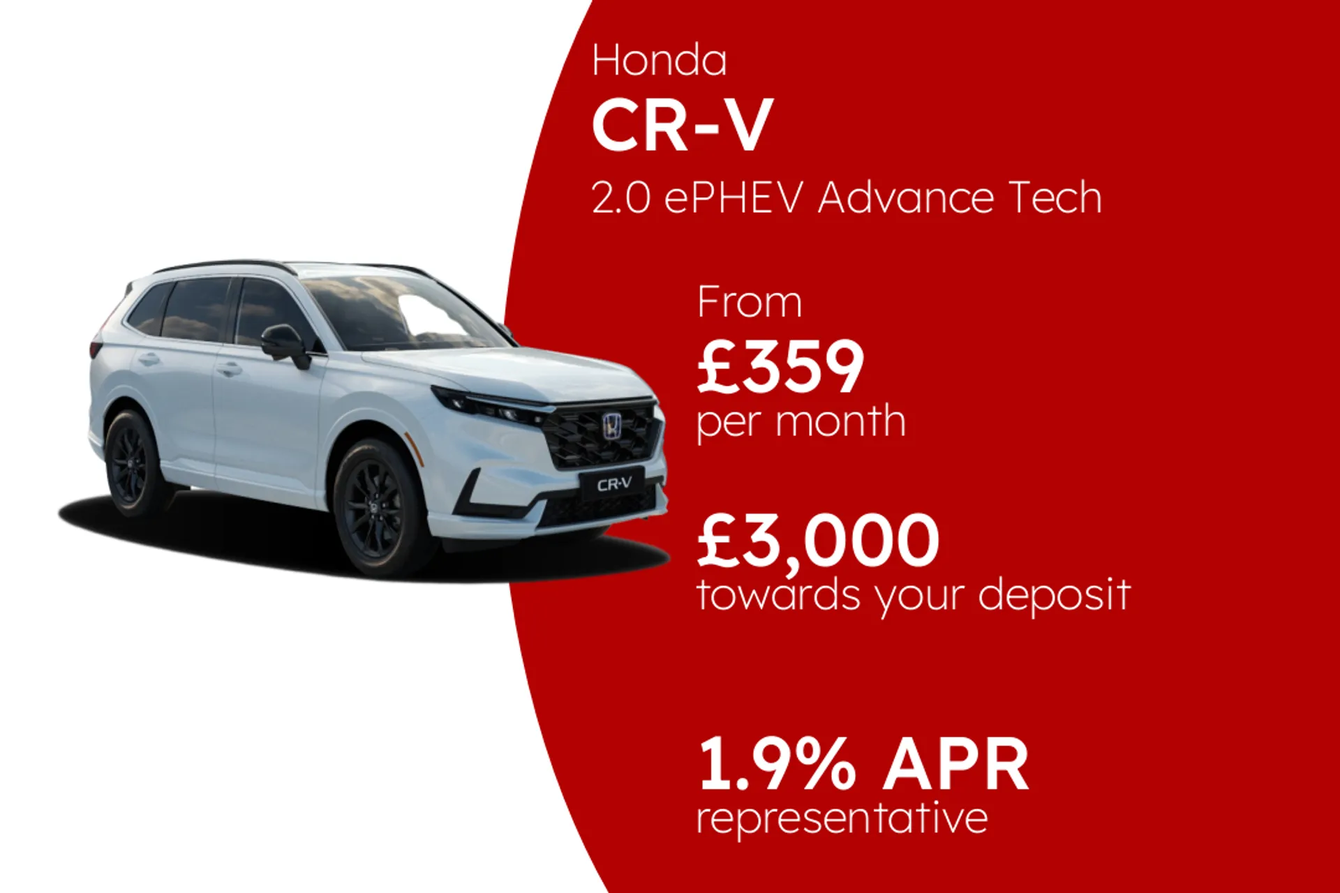 Honda 2.0 ePHEV Advance Tech eCVT PCP Finance Offer From £359.00 Per Month