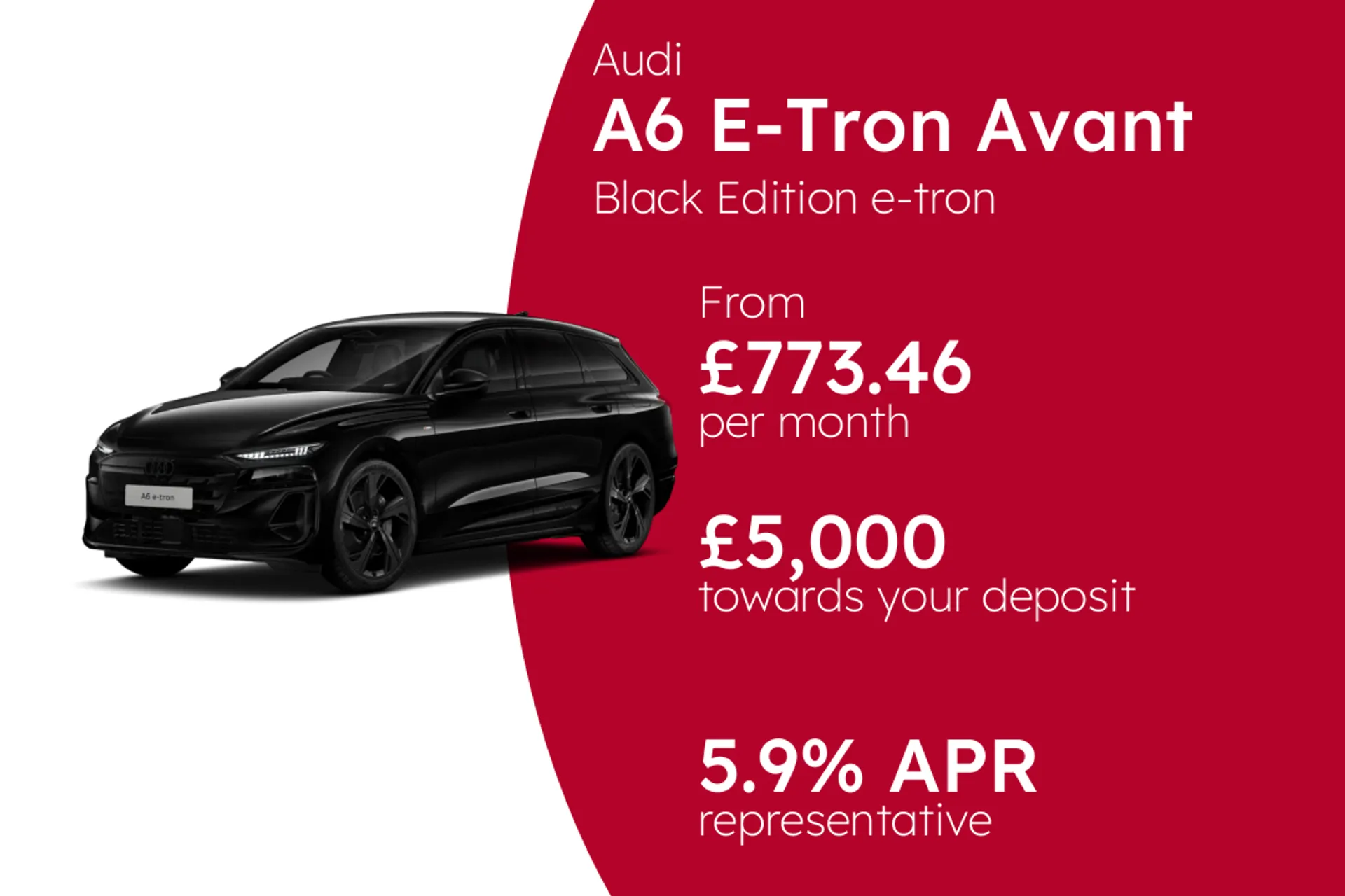 Audi Black Edition e-tron performance PCP Finance Offer From £773.46 Per Month