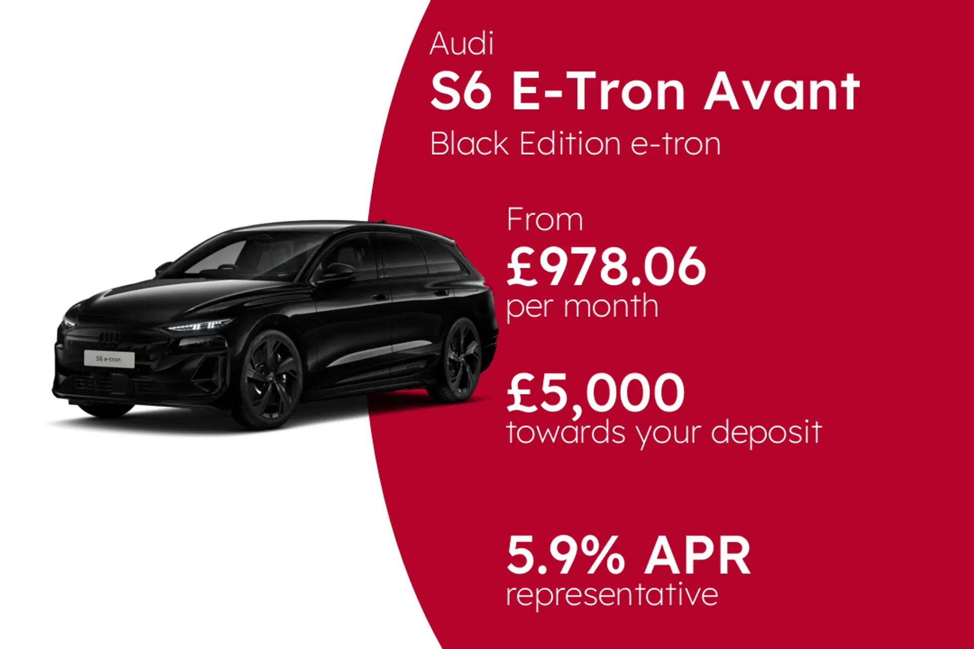 Audi Black Edition e-tron PCP Finance Offer From £978.06 Per Month