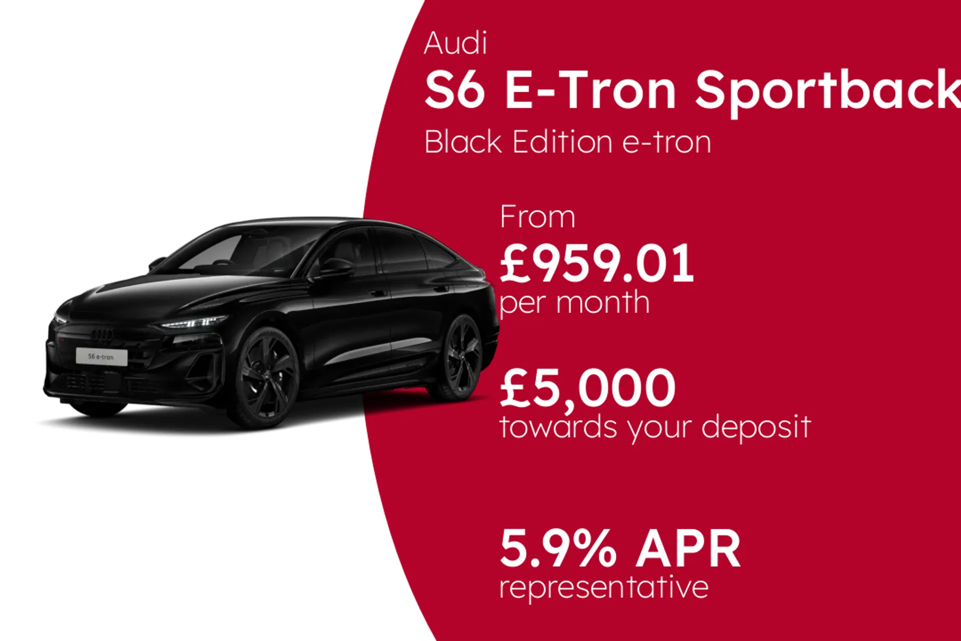 Audi Black Edition e-tron PCP Finance Offer From £959.01 Per Month