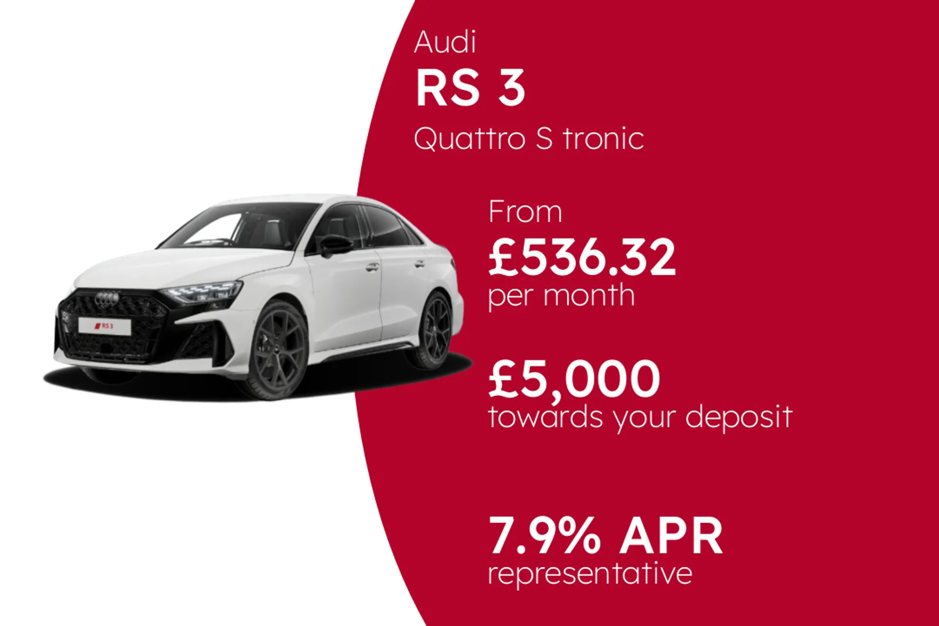 Audi Quattro S tronic PCP Finance Offer From £536.32 Per Month