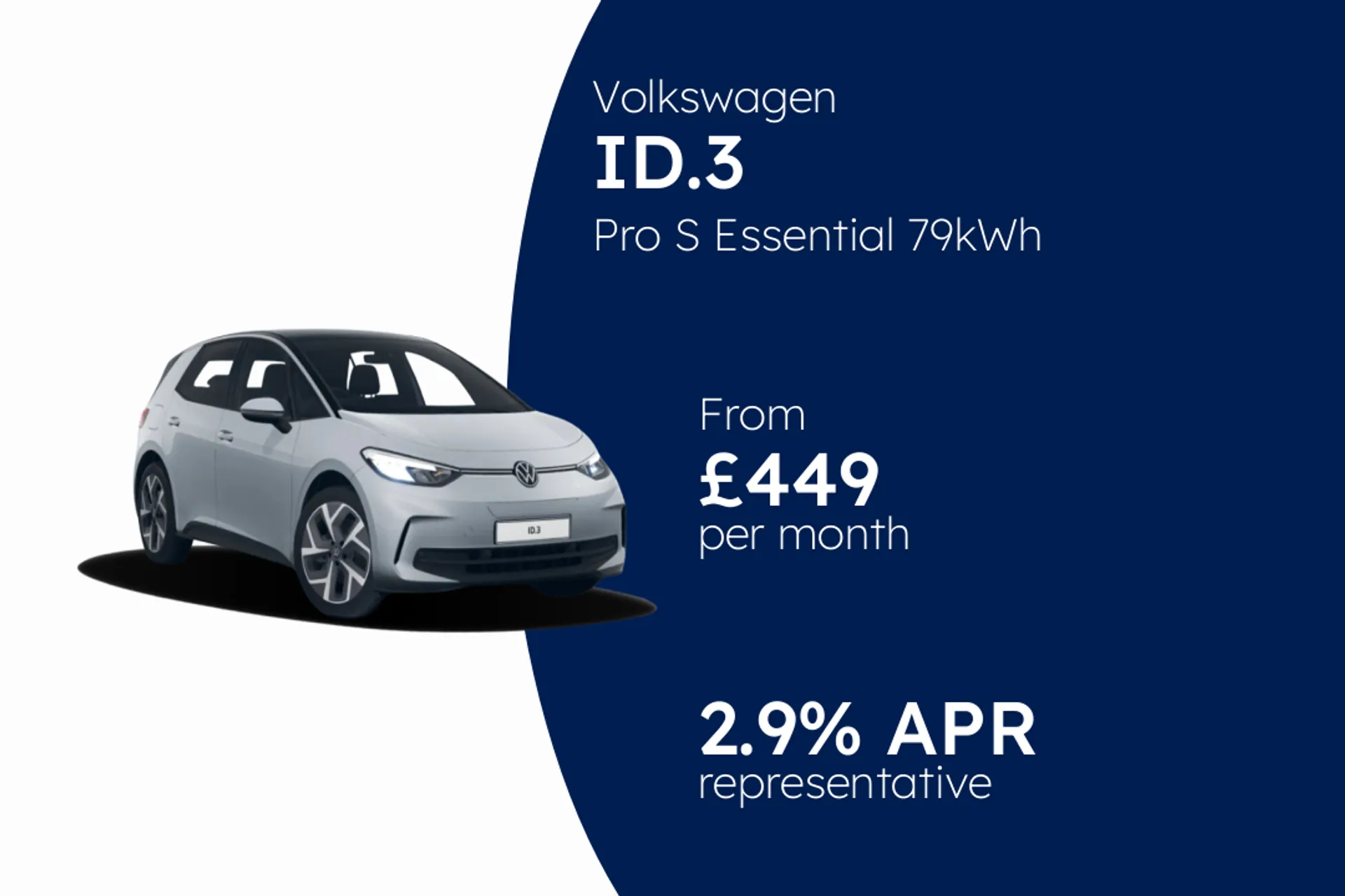 Volkswagen Pro S Essential 79kWh 204PS 1-speed automatic 5 Door PCP Finance Offer From £449.00 Per Month  