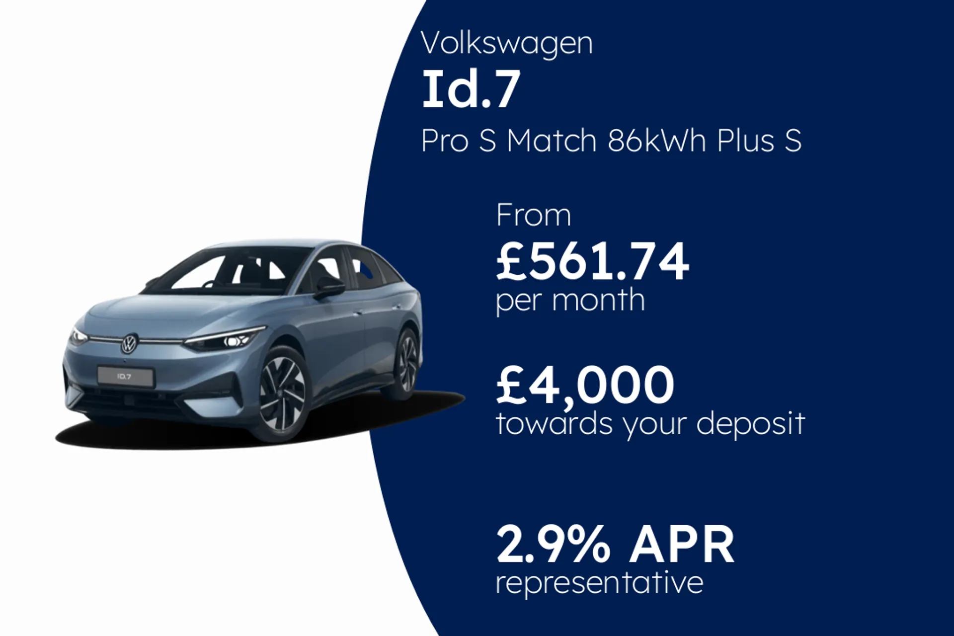 Volkswagen Pro S Match 86kWh Plus S 286PS 1-speed automatic 5 Door PCP Finance Offer From £561.74 Per Month
