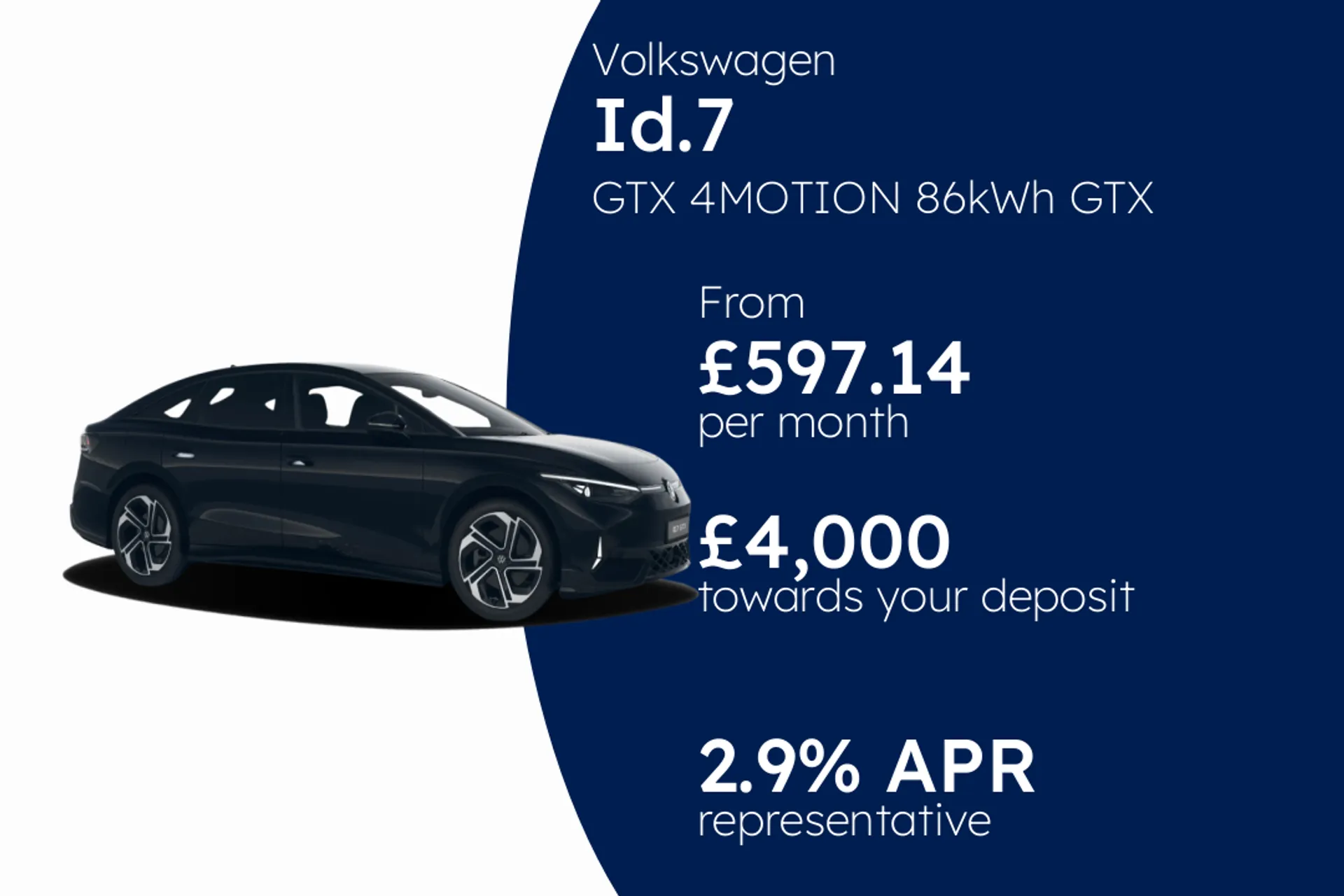 Volkswagen GTX 4MOTION 86kWh GTX 340PS 1-speed automatic 5 Door PCP Finance Offer From £597.14 Per Month  