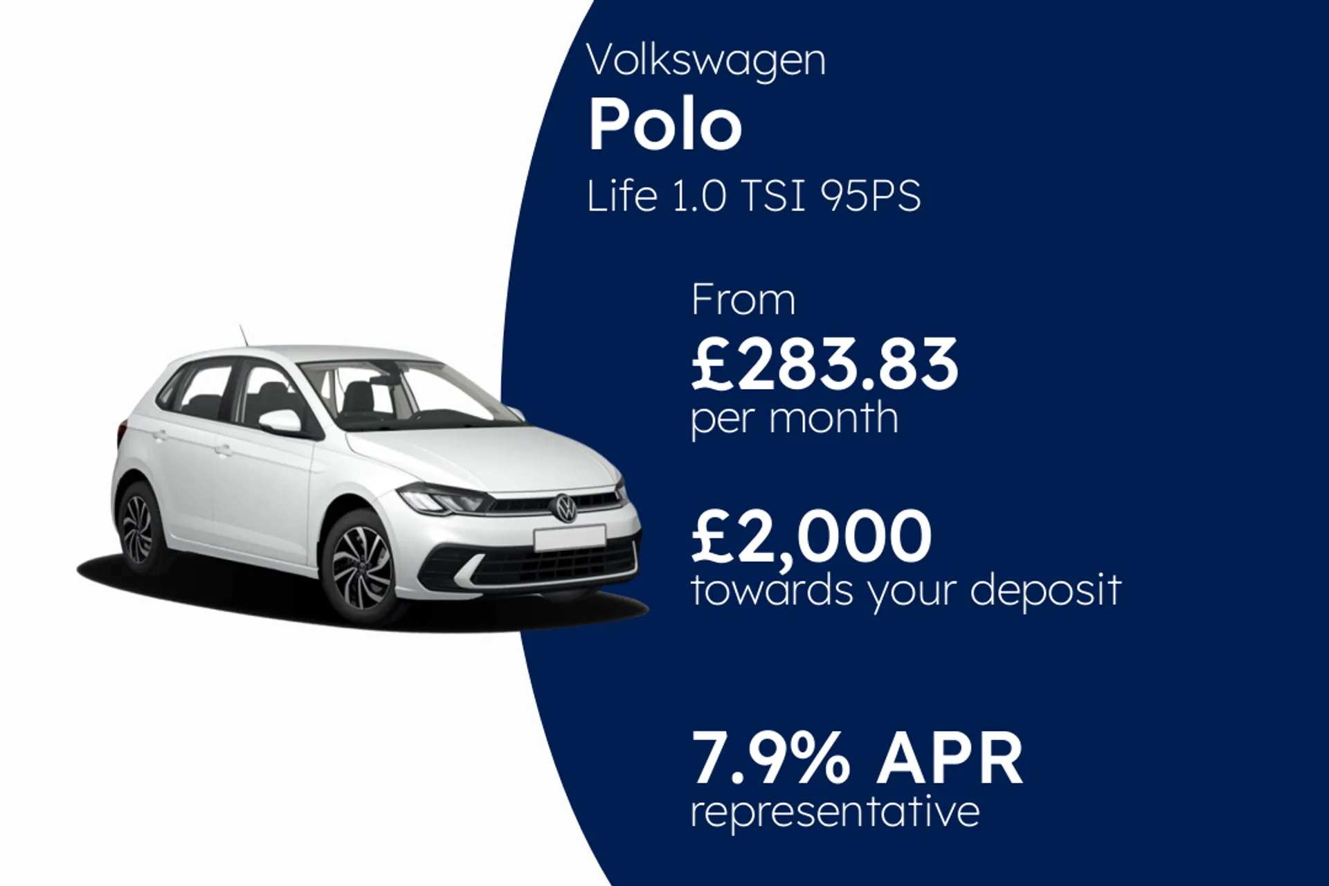 Volkswagen Life 1.0 TSI 95PS 7-speed DSG 5 Door PCP Finance Offer From £283.83 Per Month  