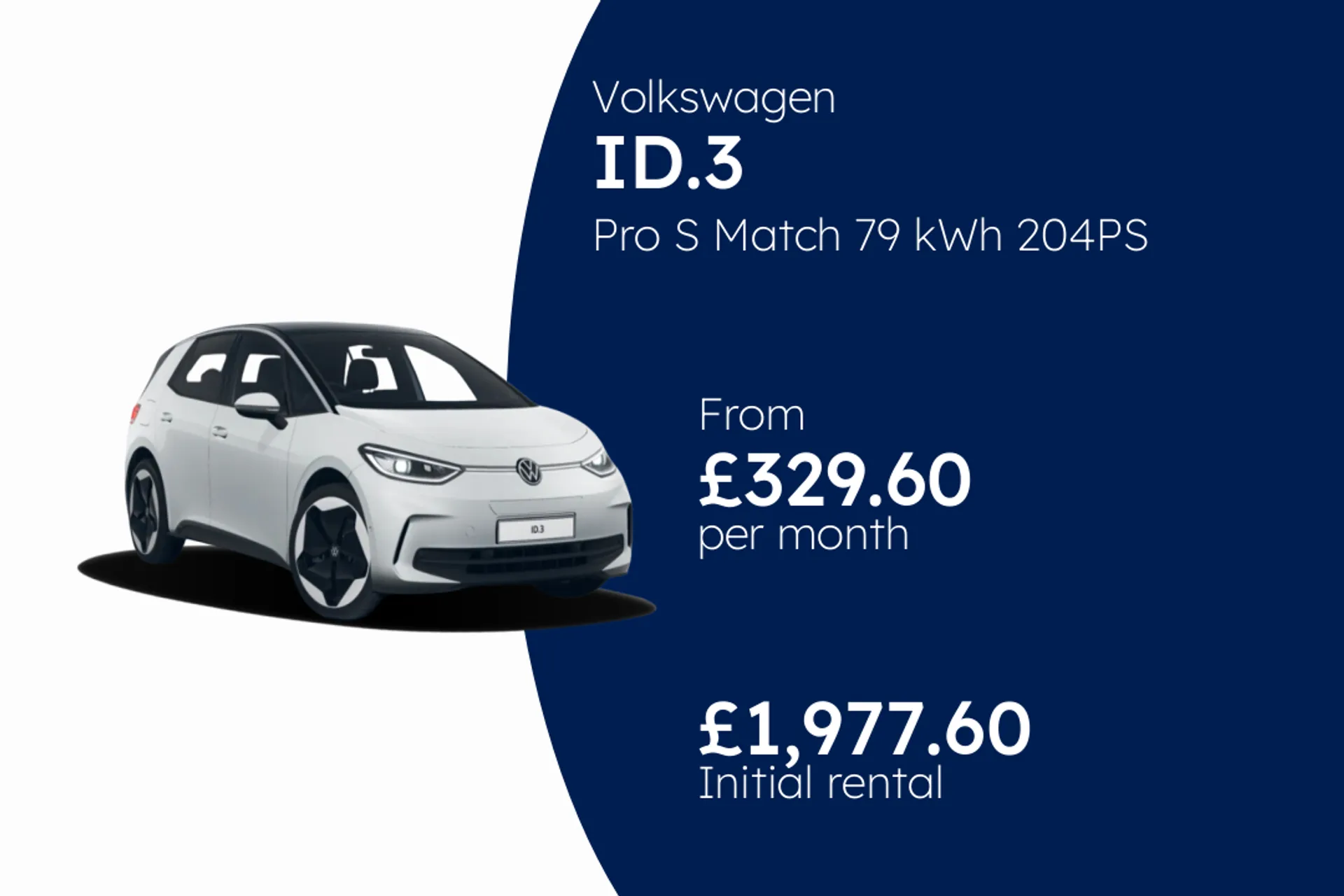 Volkswagen Pro S Match 79 kWh 204PS 1-speed automatic 5 door BCH Finance Offer From £329.60 Per Month