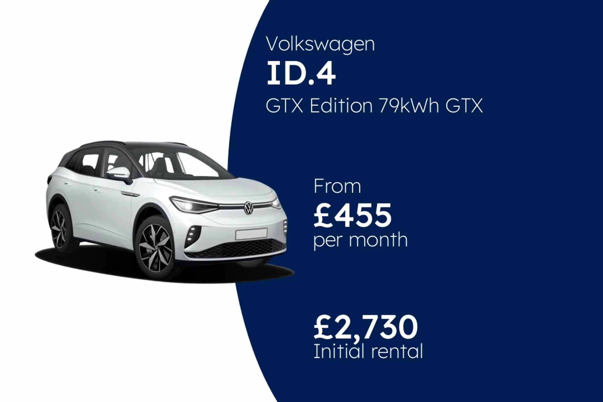 Volkswagen GTX Edition 79kWh GTX 4MOTION 340PS 1-speed automatic 5 Door BCH Finance Offer From £455.00 Per Month  