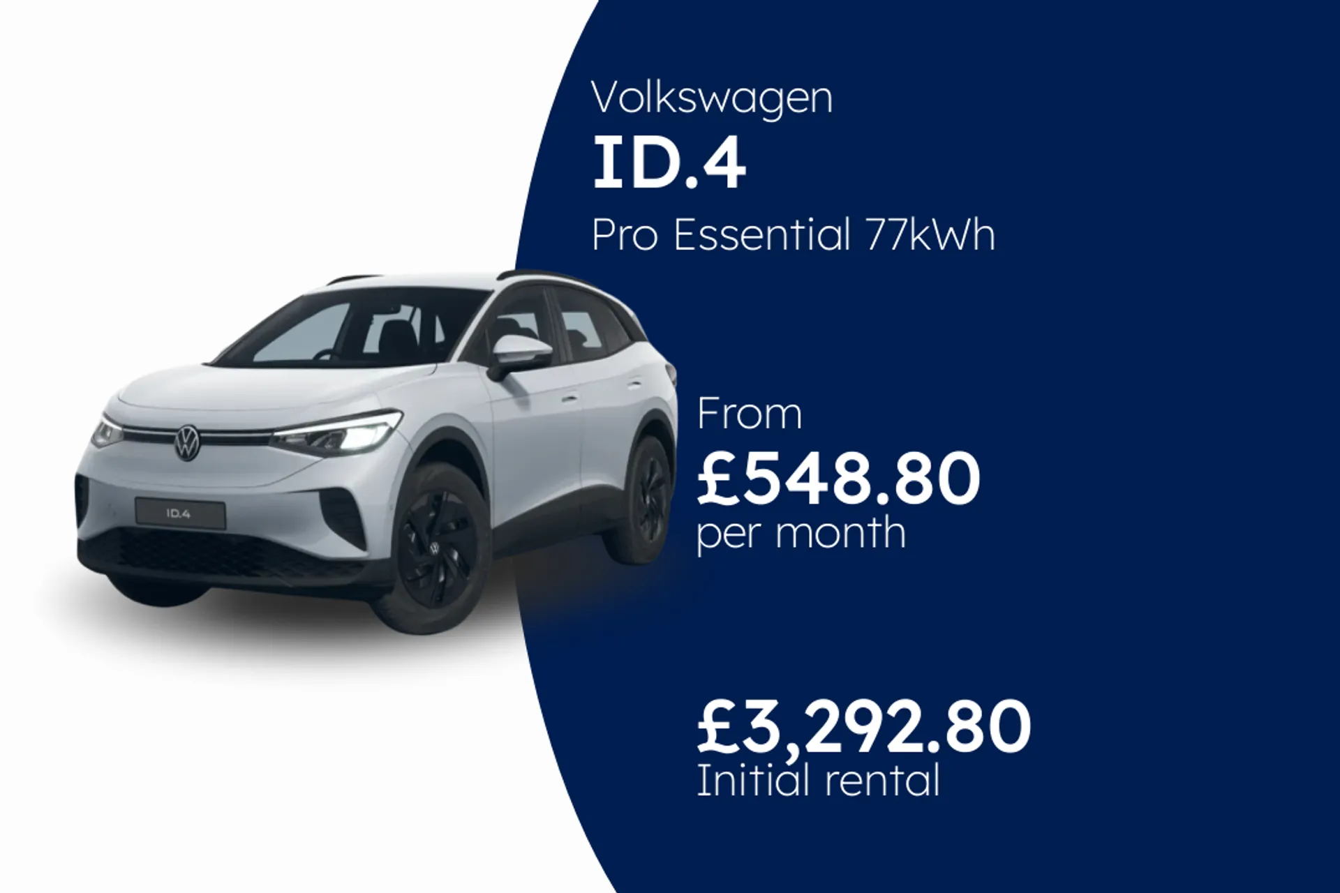 Volkswagen Pro Essential 77kWh 286PS 1-speed automatic 5 Door BCH Finance Offer From £548.80 Per Month