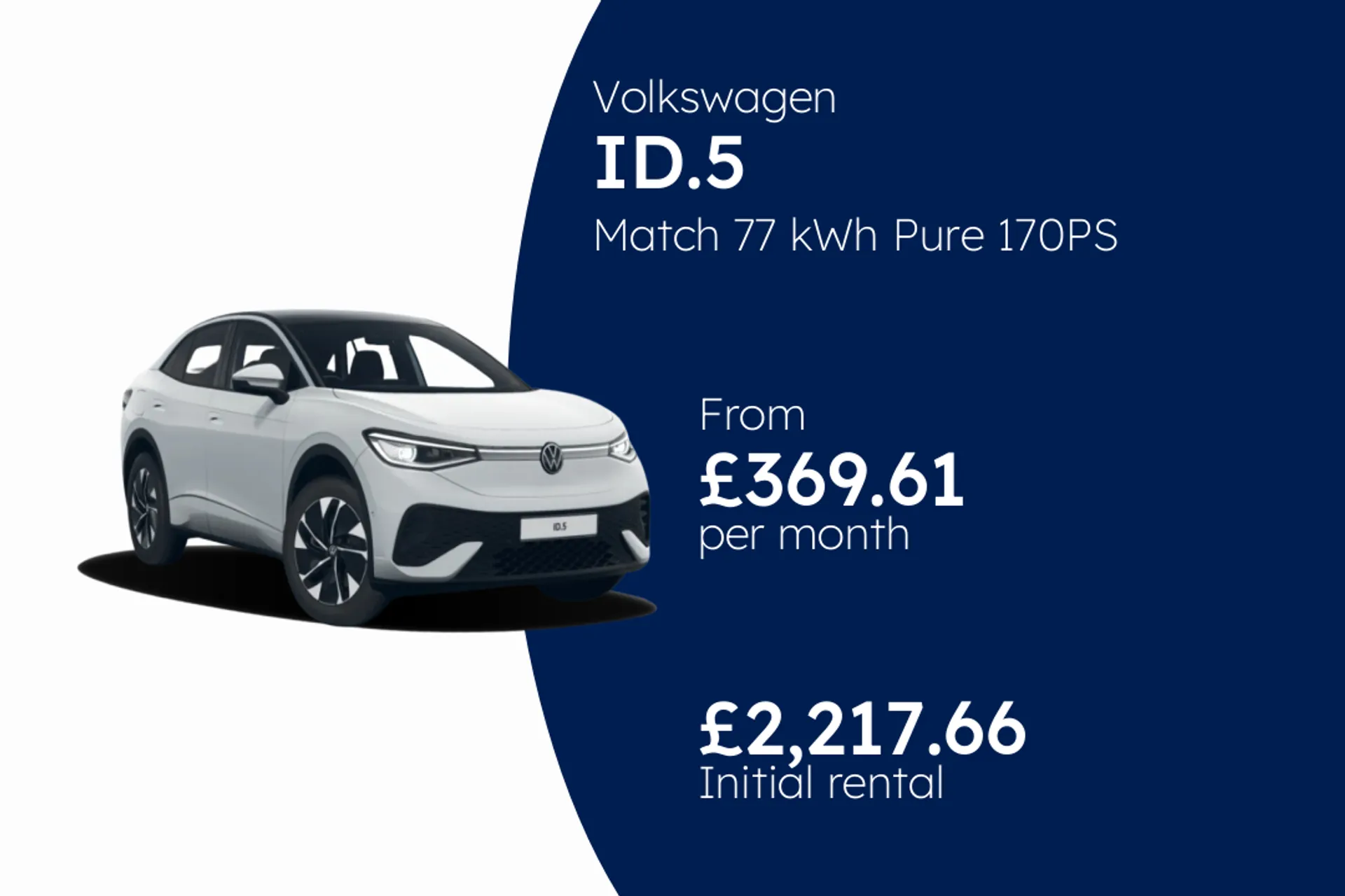 Volkswagen Match 77 kWh Pure 170PS 1-speed automatic 5 door BCH Finance Offer From £369.61 Per Month  