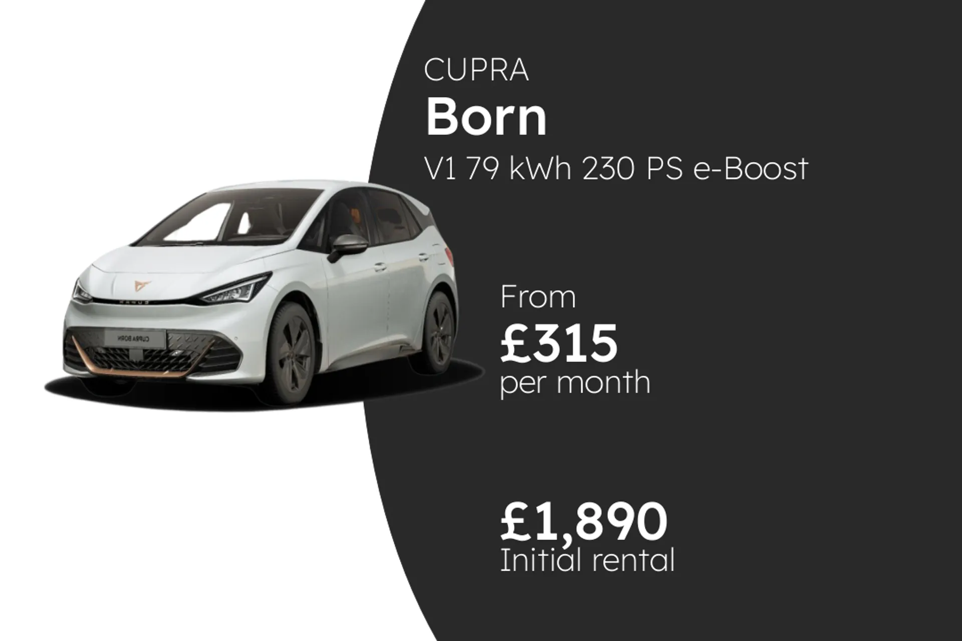 CUPRA V1 79 kWh 230 PS e-Boost BCH Finance Offer From £315.00 Per Month