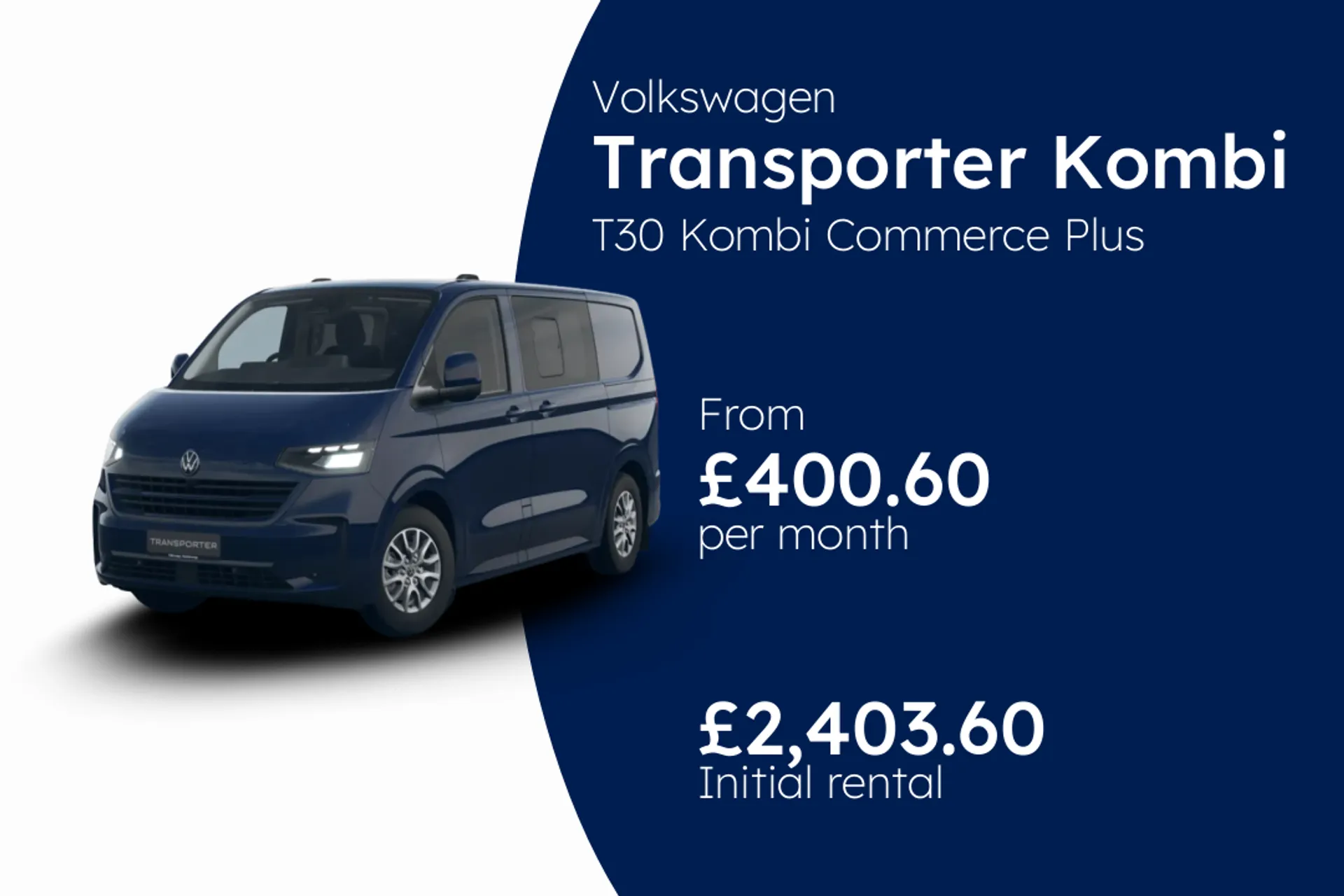 Volkswagen T30 Kombi Commerce Plus SWB 150 PS 2.0 TDI 6sp Manual BCH Finance Offer From £400.60 Per Month  