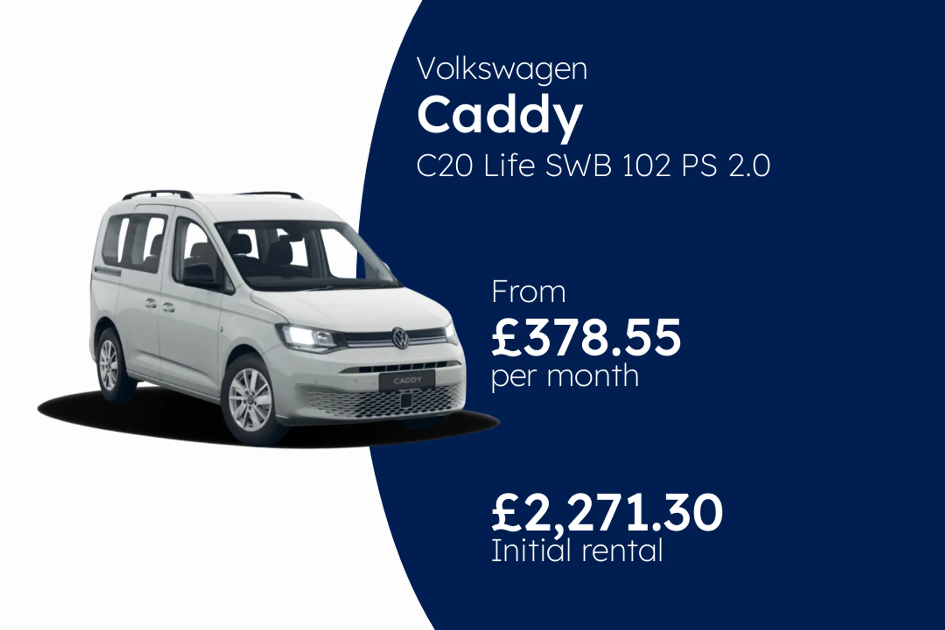 Volkswagen C20 Life SWB 102 PS 2.0 TDI 6sp Manual BCH Finance Offer From £378.55 Per Month  