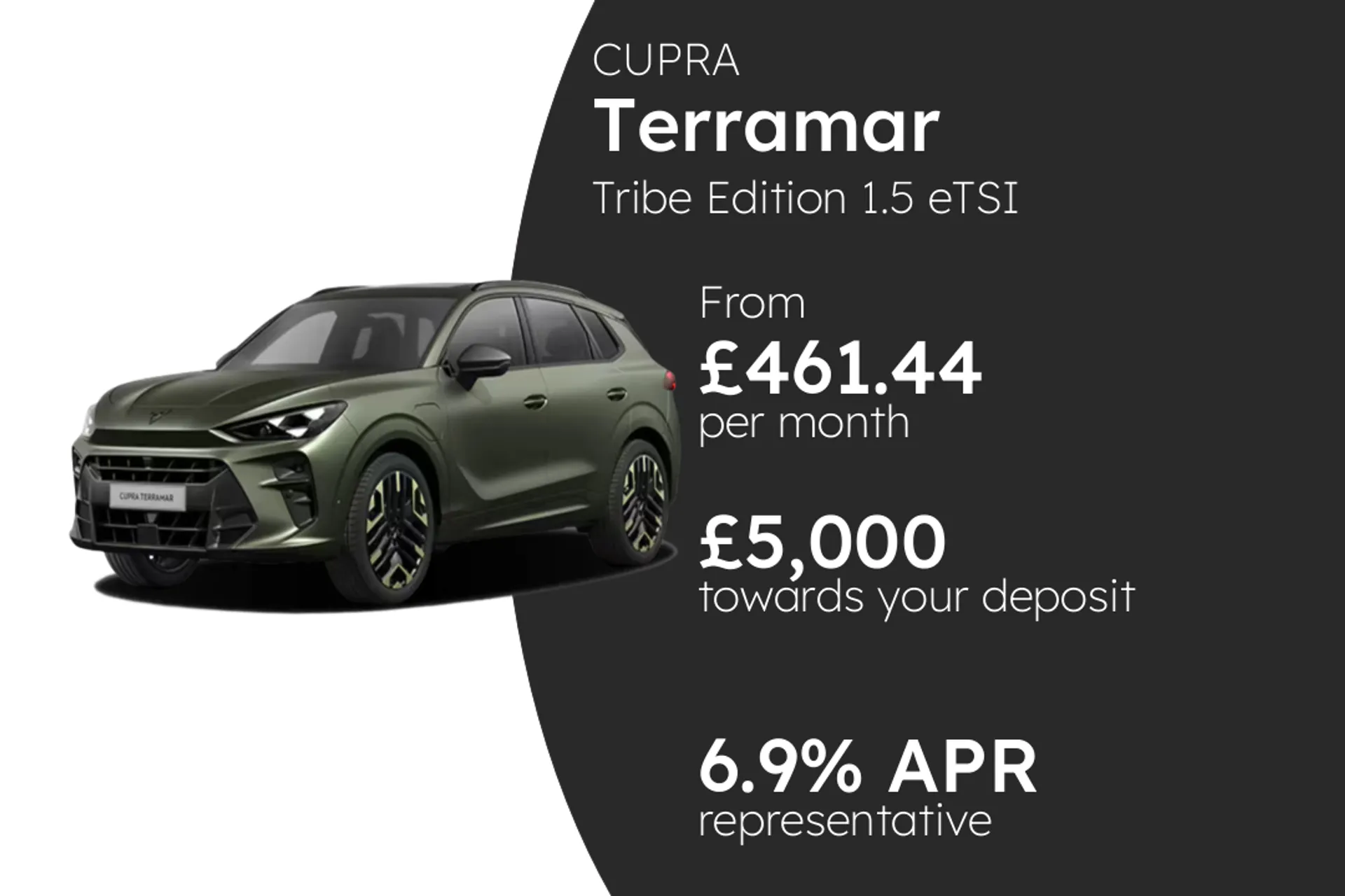 CUPRA Tribe Edition 1.5 eTSI DSG-auto 150PS PCP Finance Offer From £461.44 Per Month  