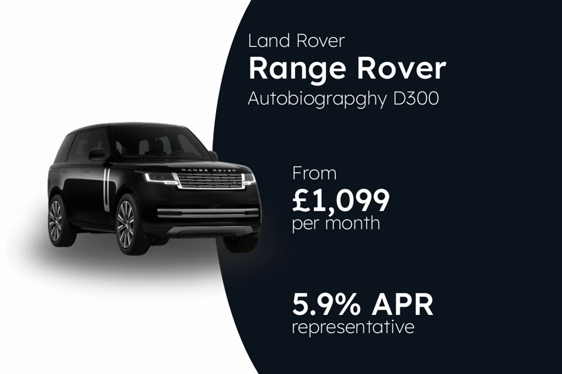 Land Rover Autobiograpghy D300 Diesel Mild Hybrid PCP Finance Offer From £1099.00 Per Month  